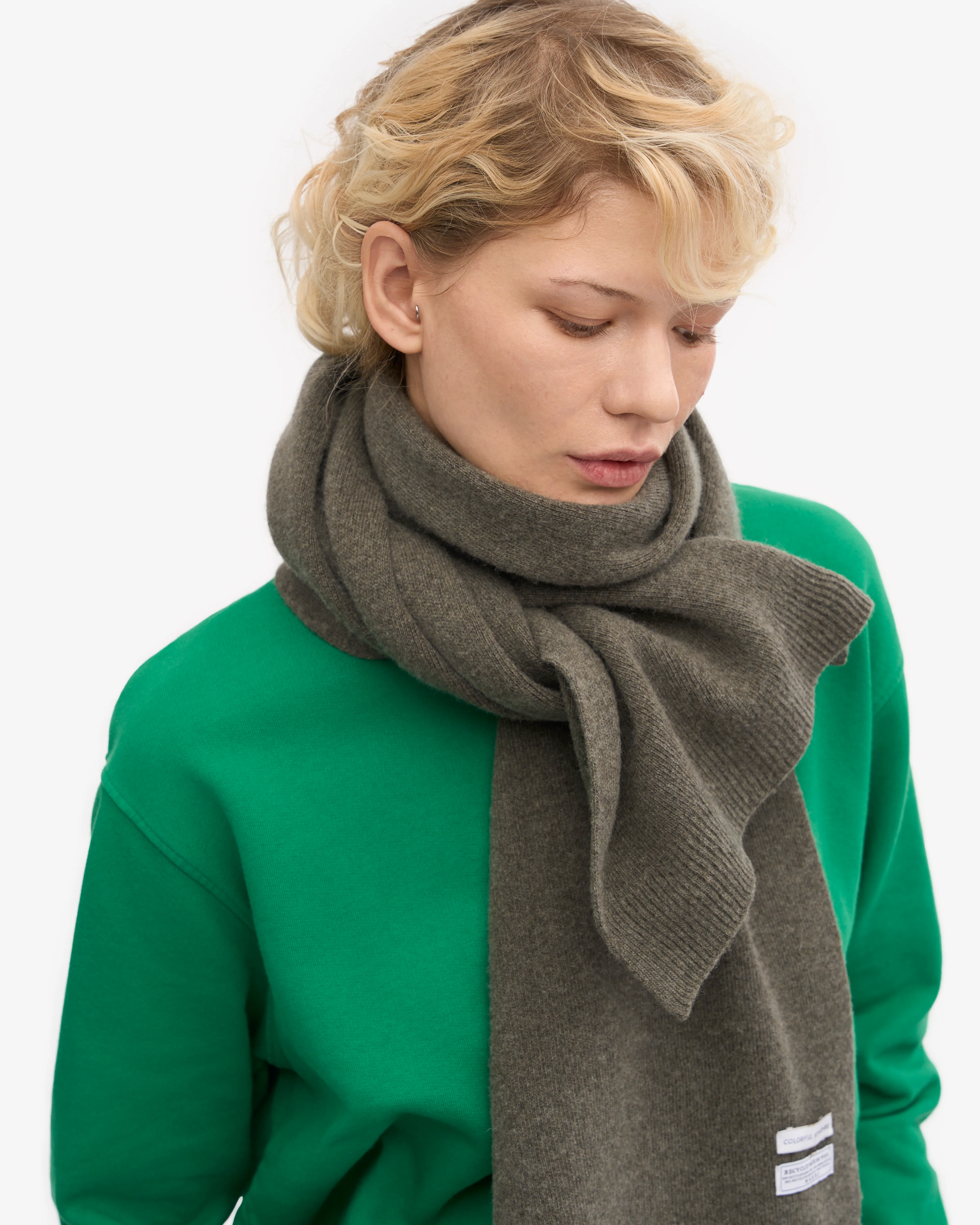 Merino Wool Scarf - Dusty Olive
