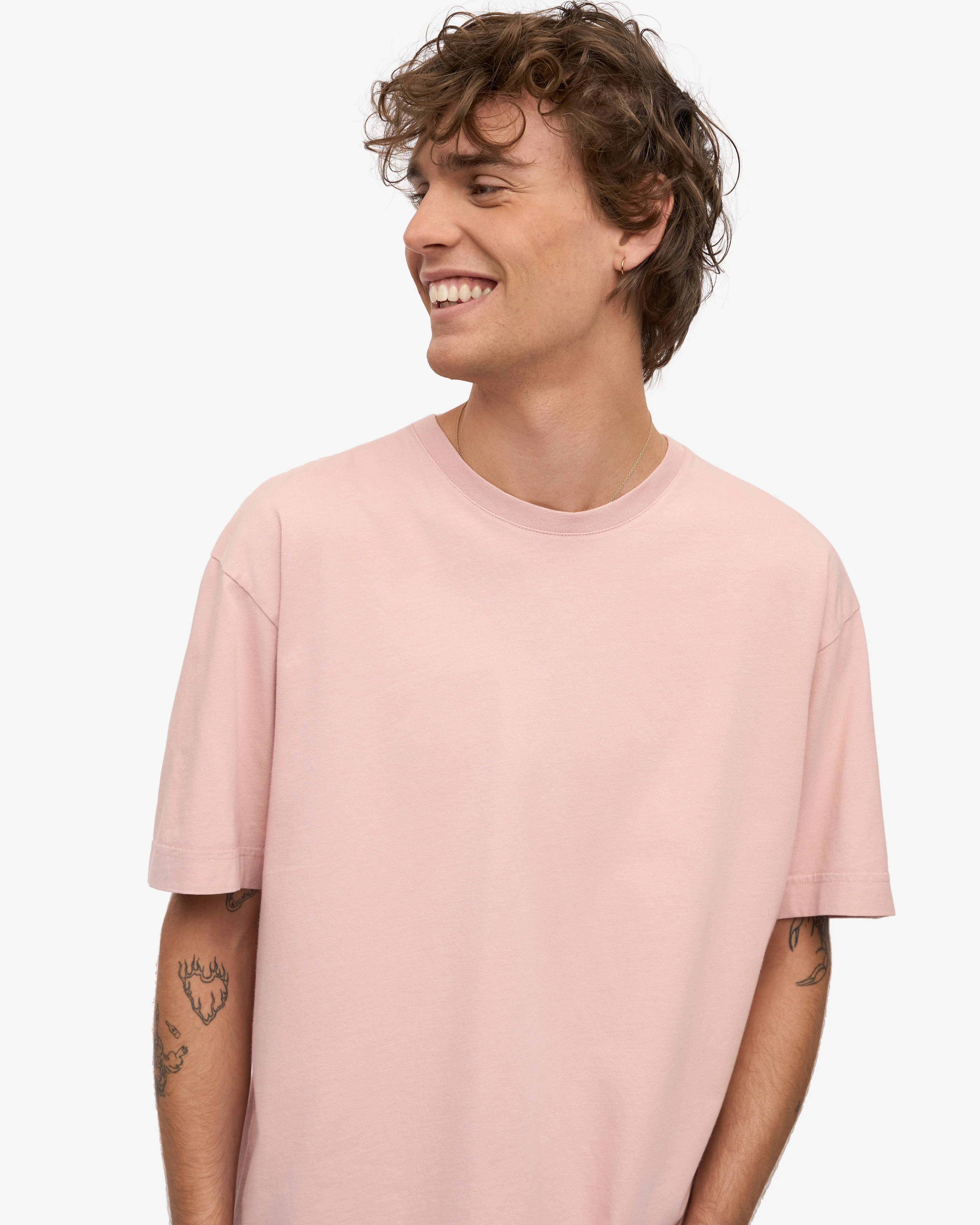 Oversized Organic T-Shirt - Faded Pink