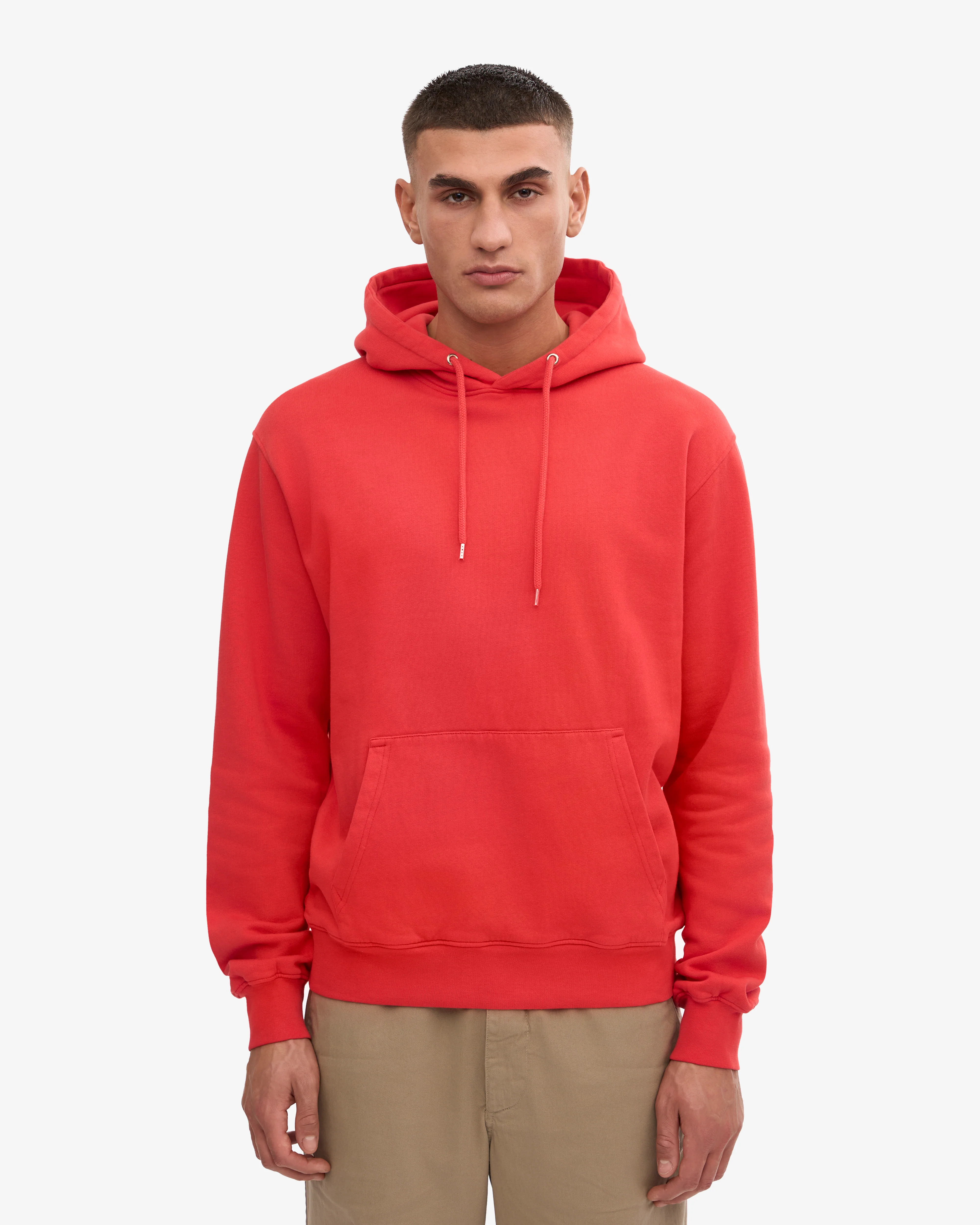 Classic Organic Hood - Red Tangerine