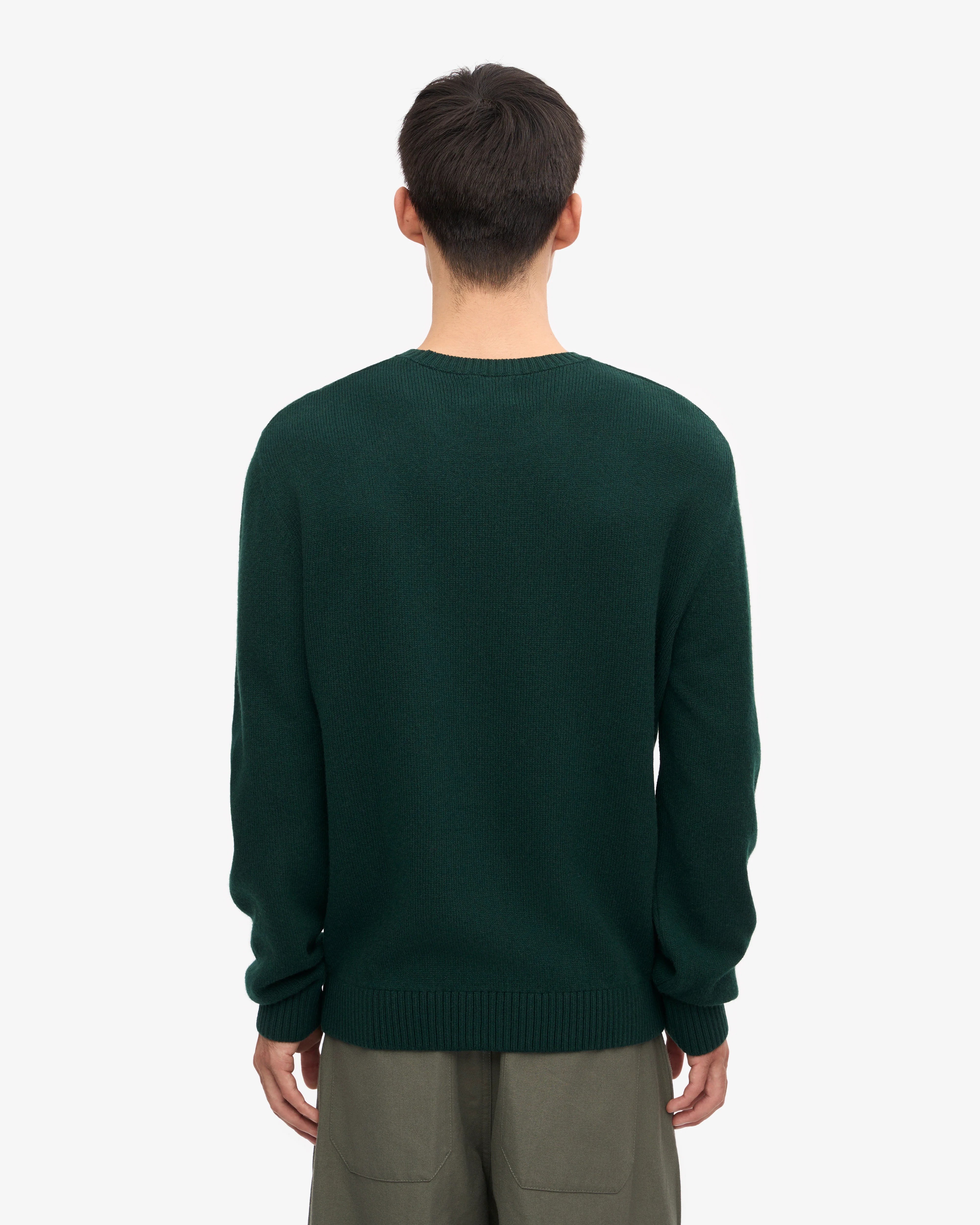Classic Merino Wool Crew - Emerald Green