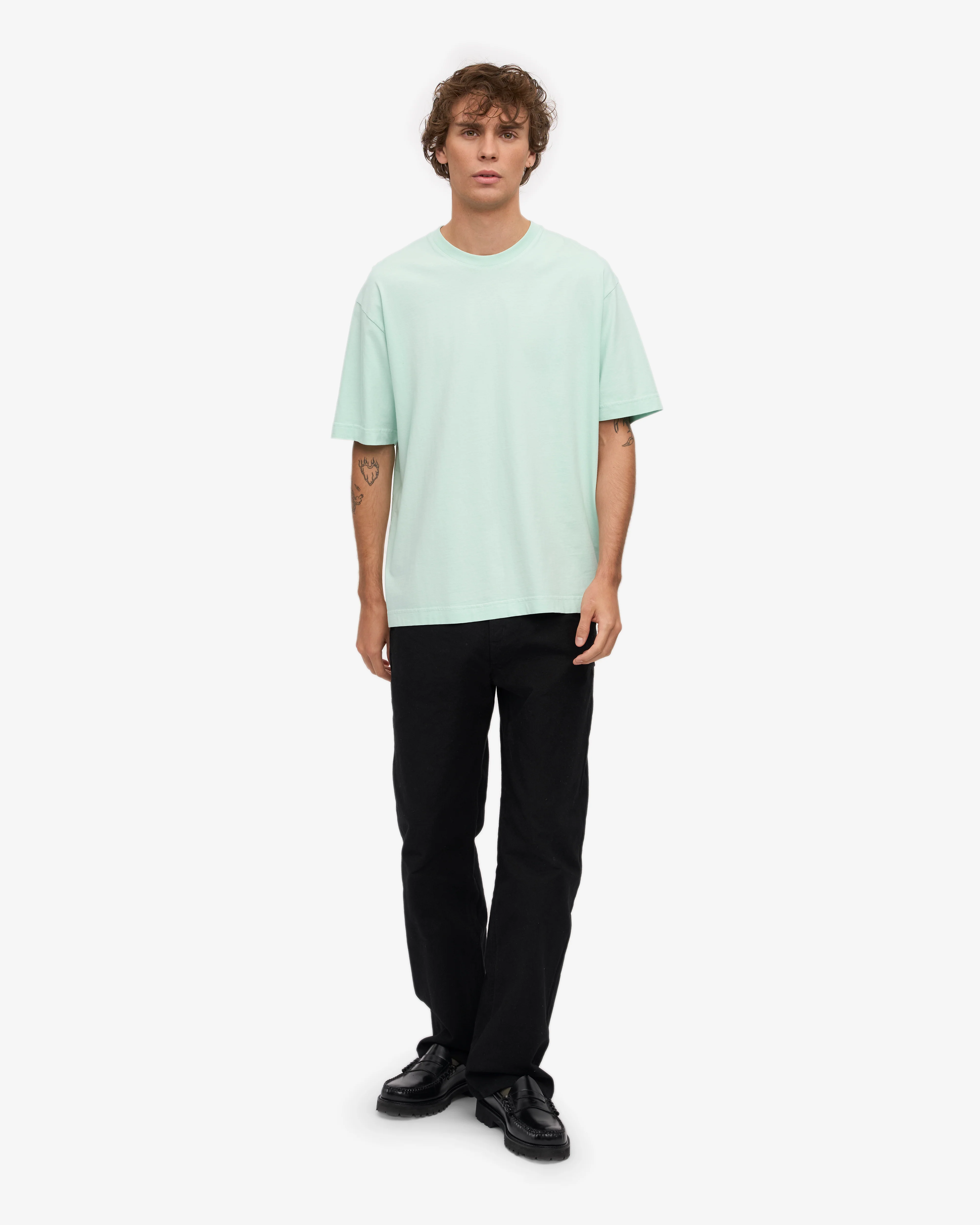 Oversized Organic T-Shirt - Light Aqua