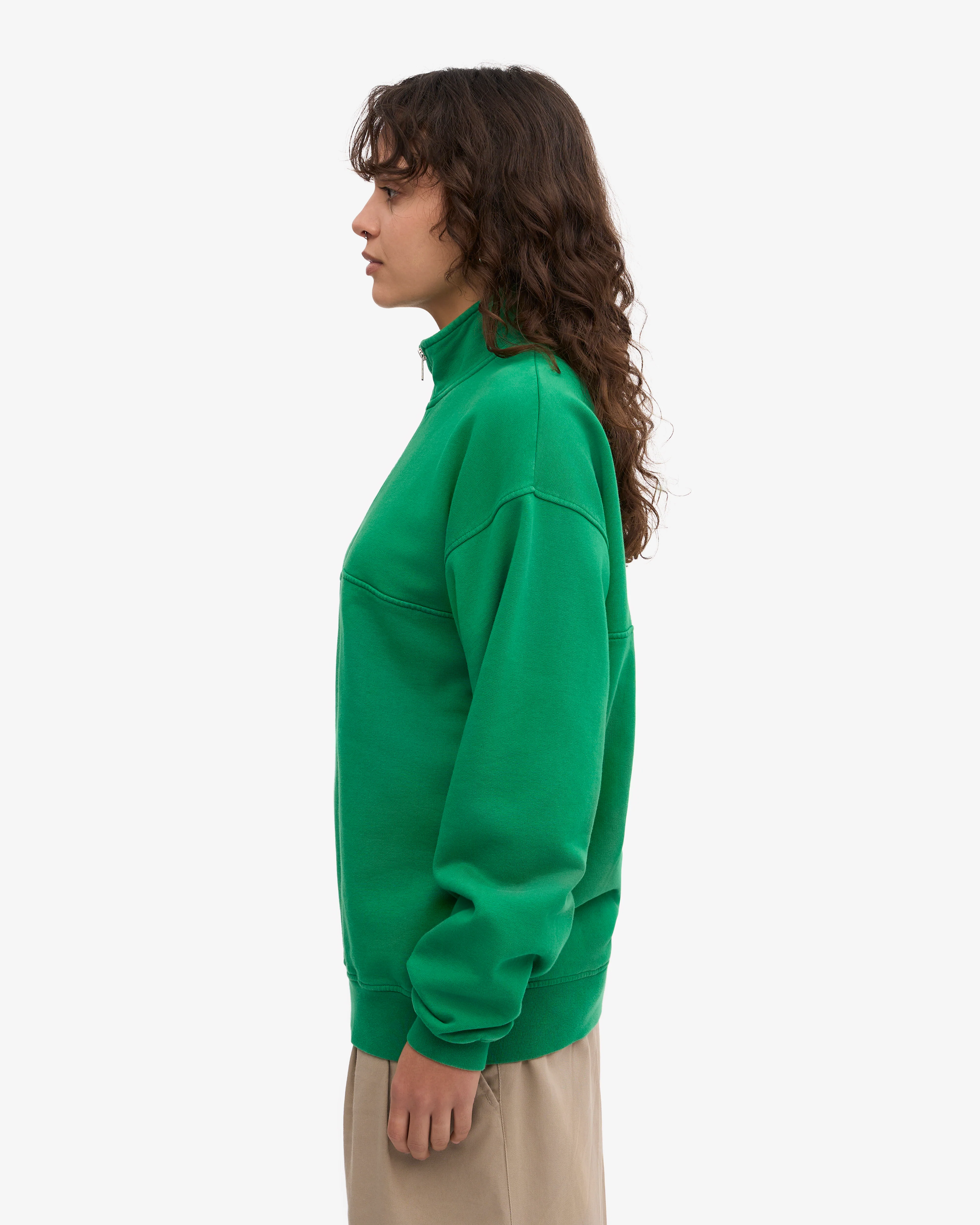 Organic Quarter Zip - Kelly Green