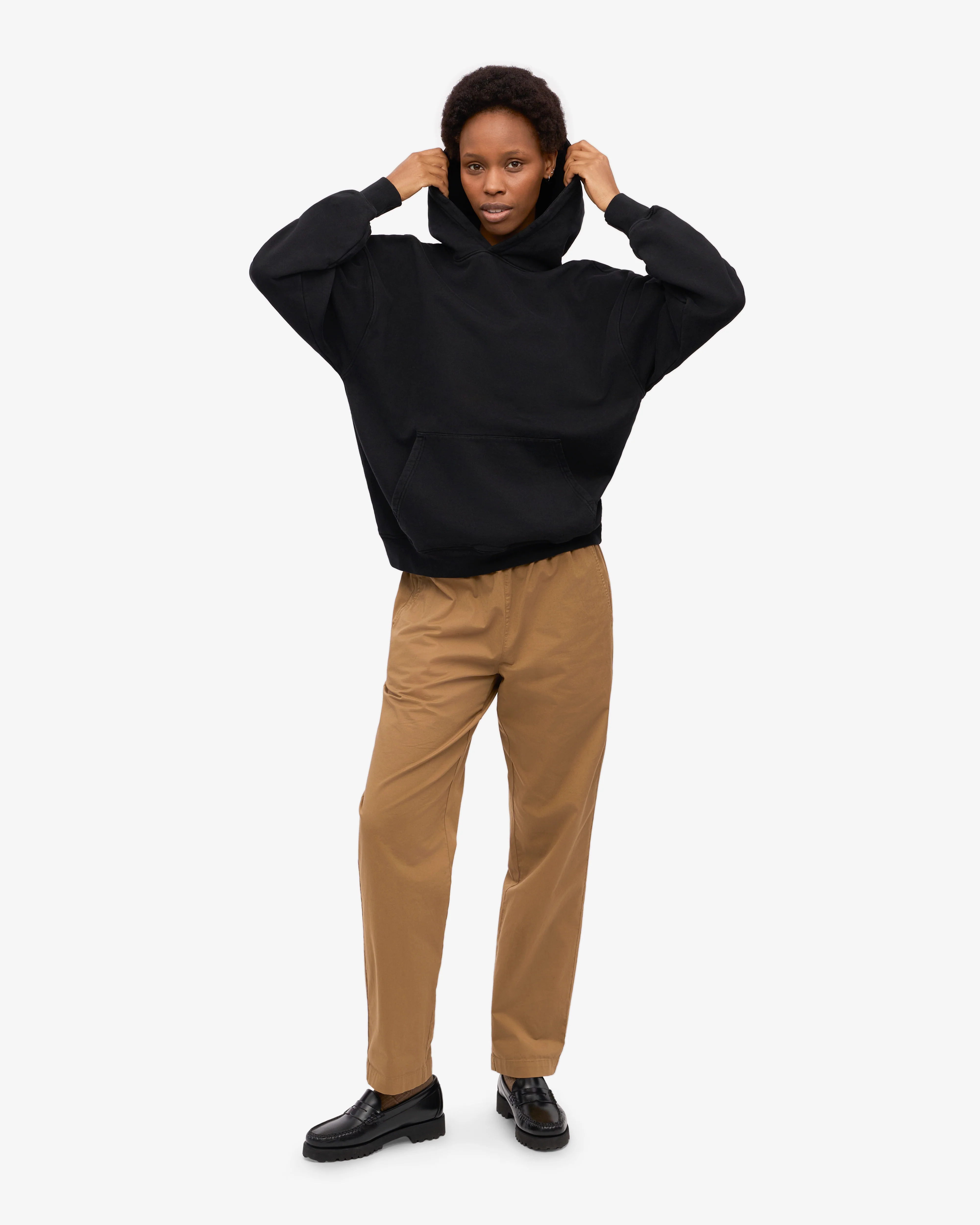 Organic Oversized Hood - Deep Black