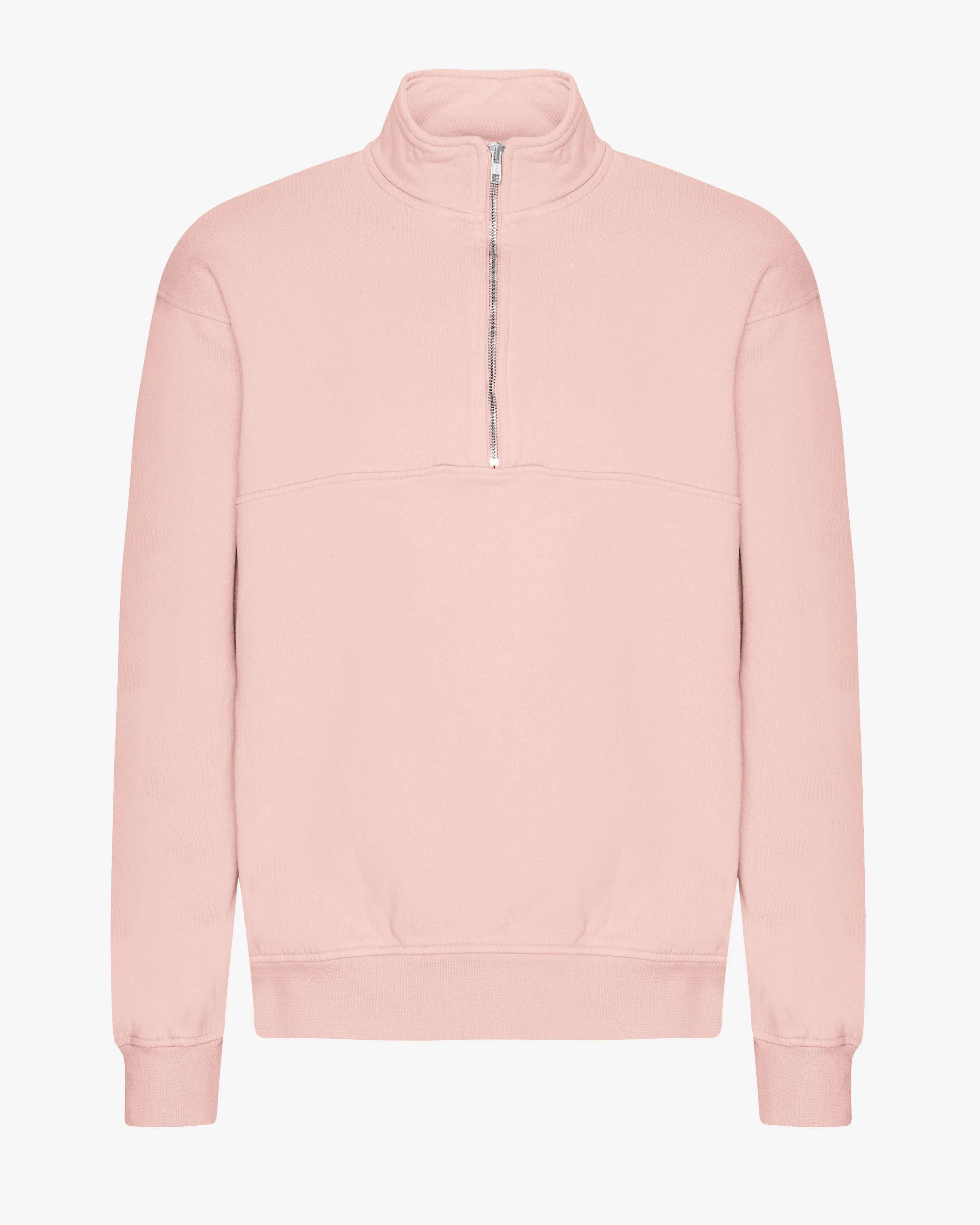 Organic Quarter Zip - Faded Pink