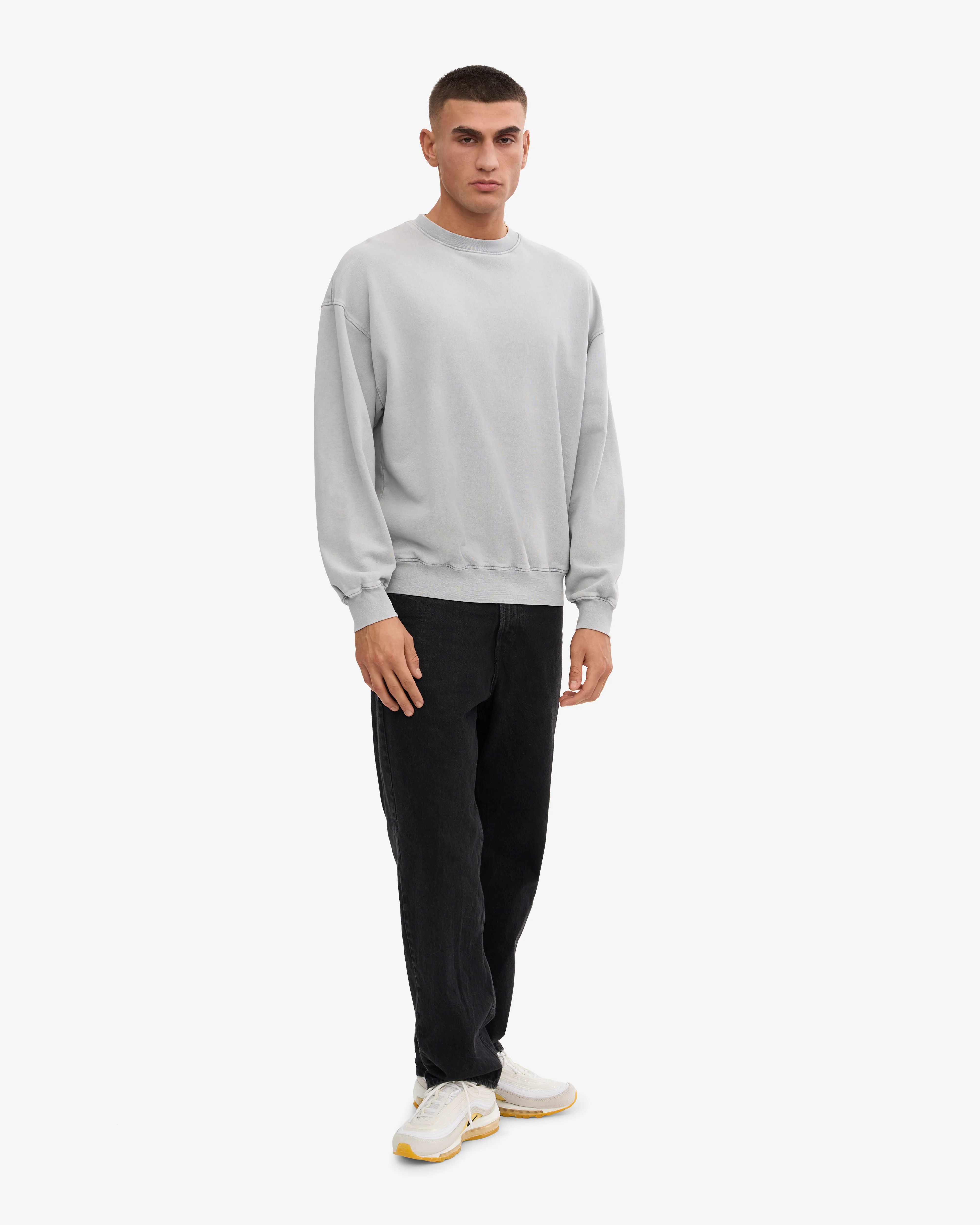 Organic Oversized Crew - Faded Grey