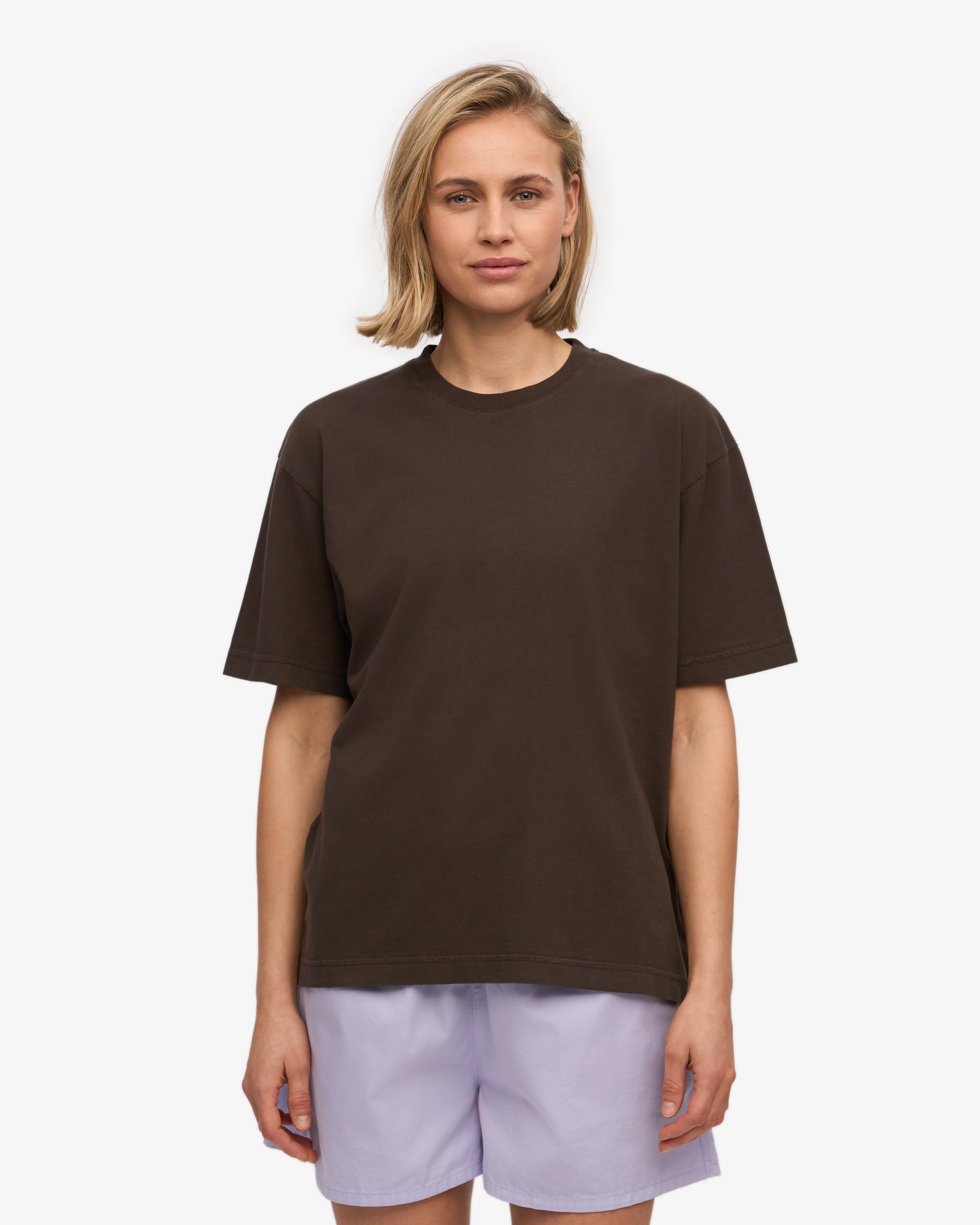 Oversized Organic T-Shirt - Coffee Brown