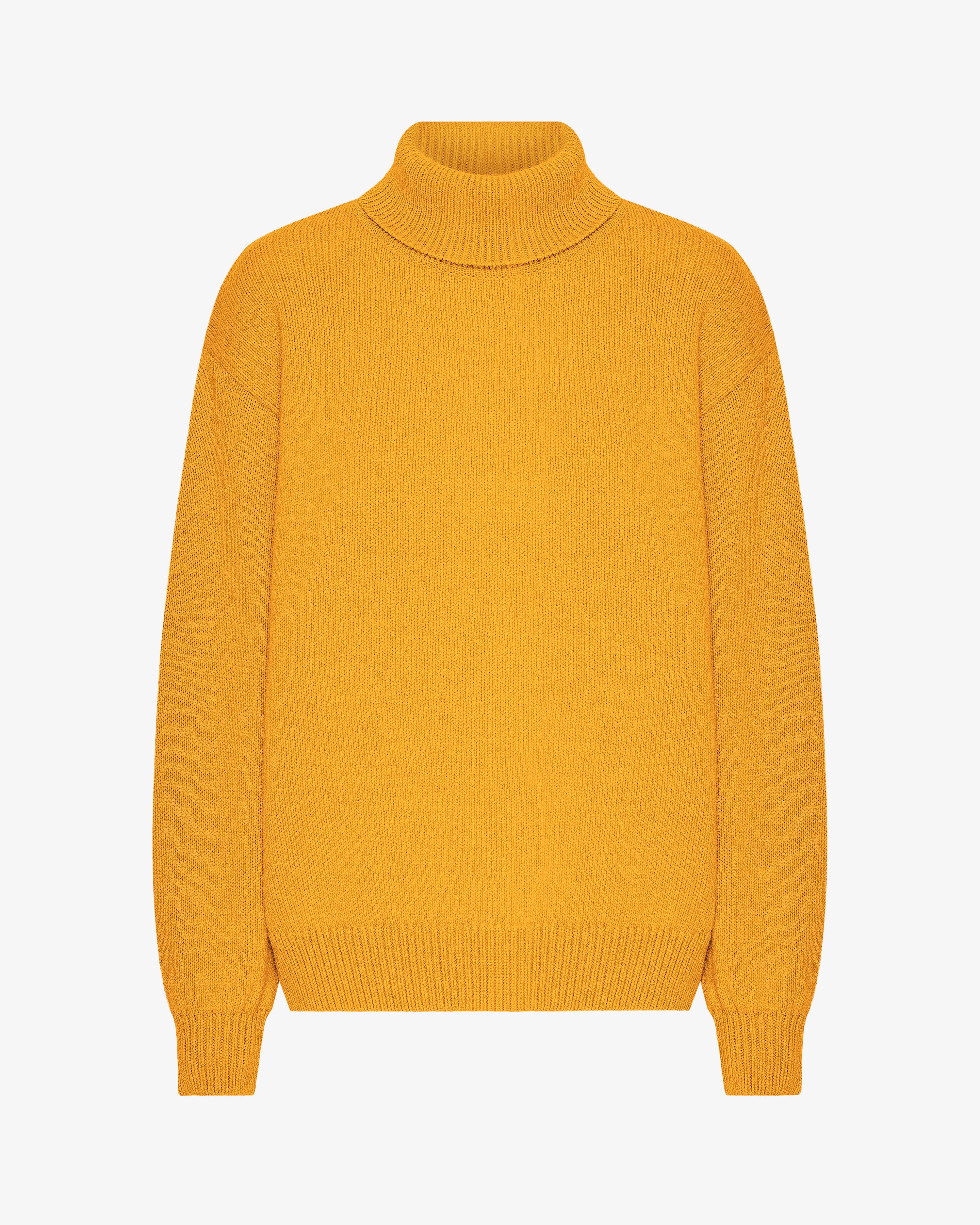 Merino Wool Turtleneck - Burned Yellow