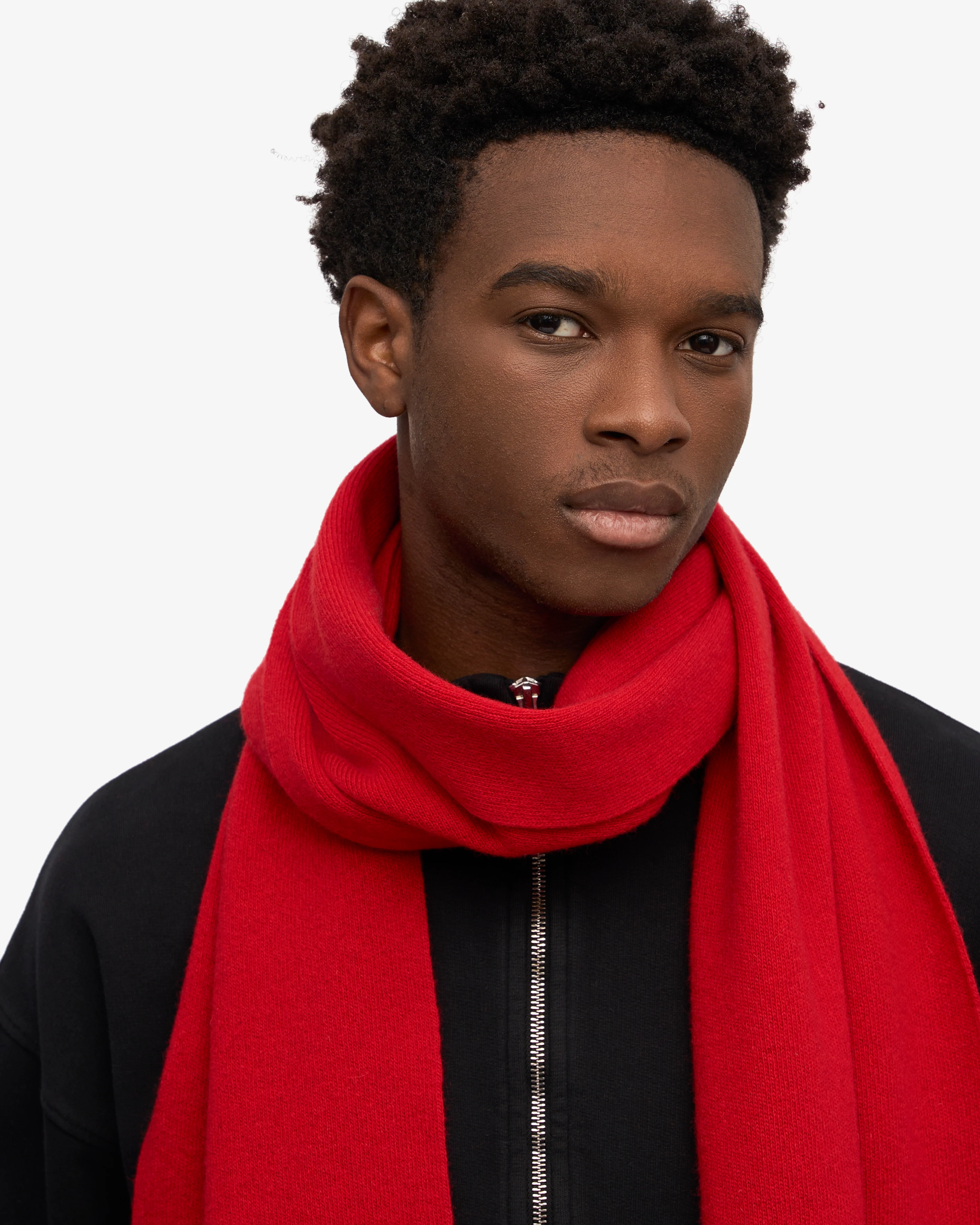 Merino Wool Scarf - Scarlet Red