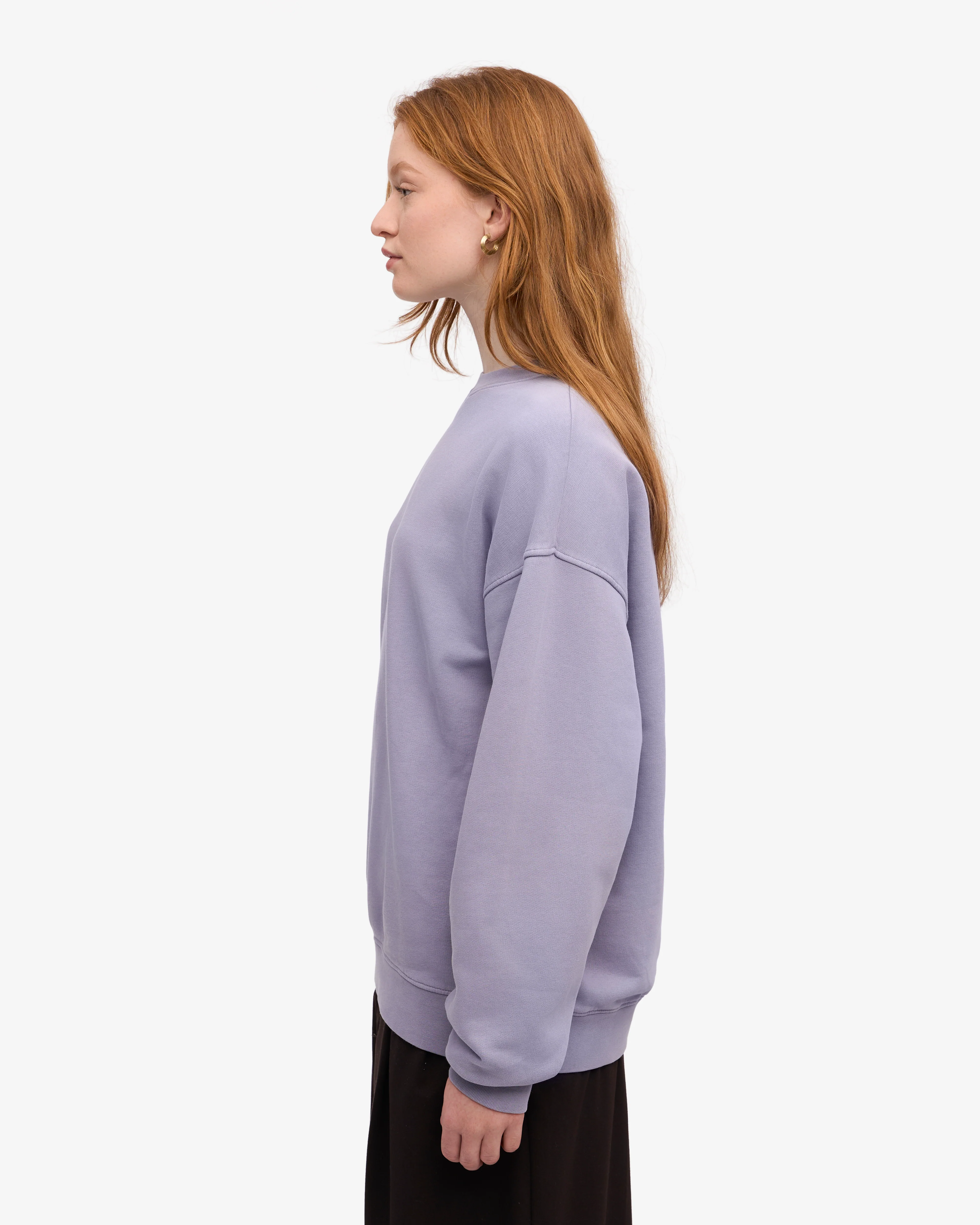 Organic Oversized Crew - Purple Jade