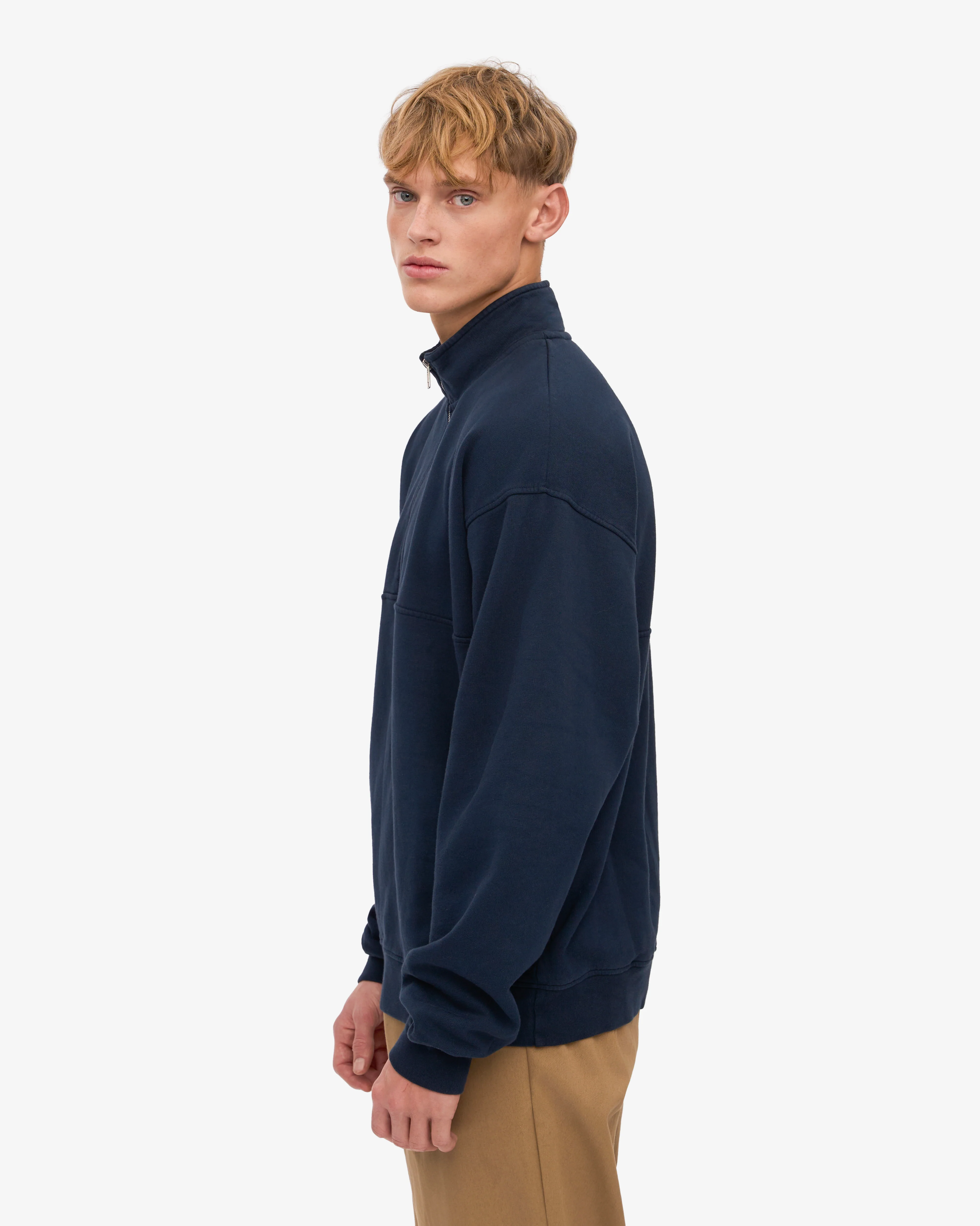 Organic Quarter Zip - Navy Blue
