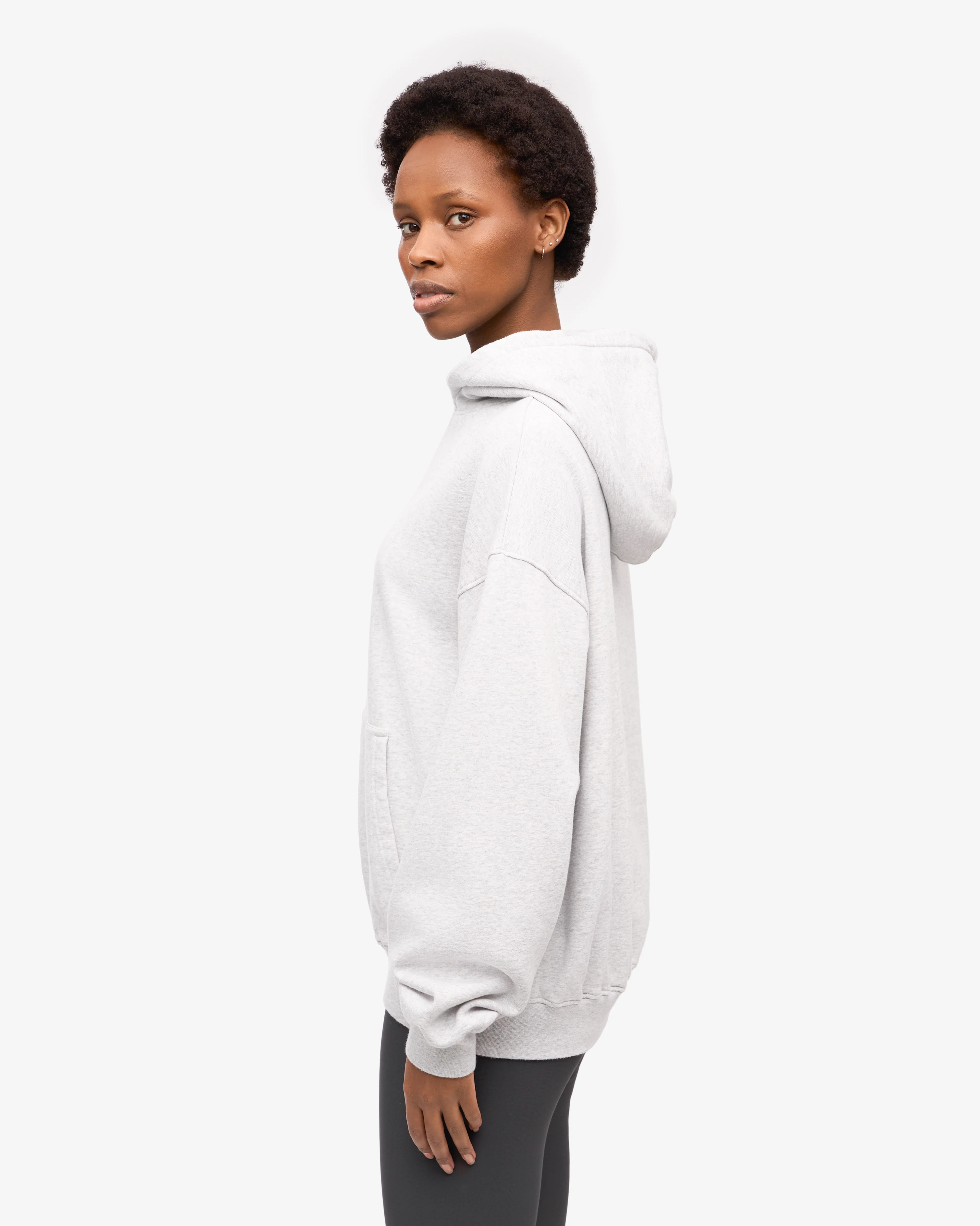 Organic Oversized Hood - Snow Melange