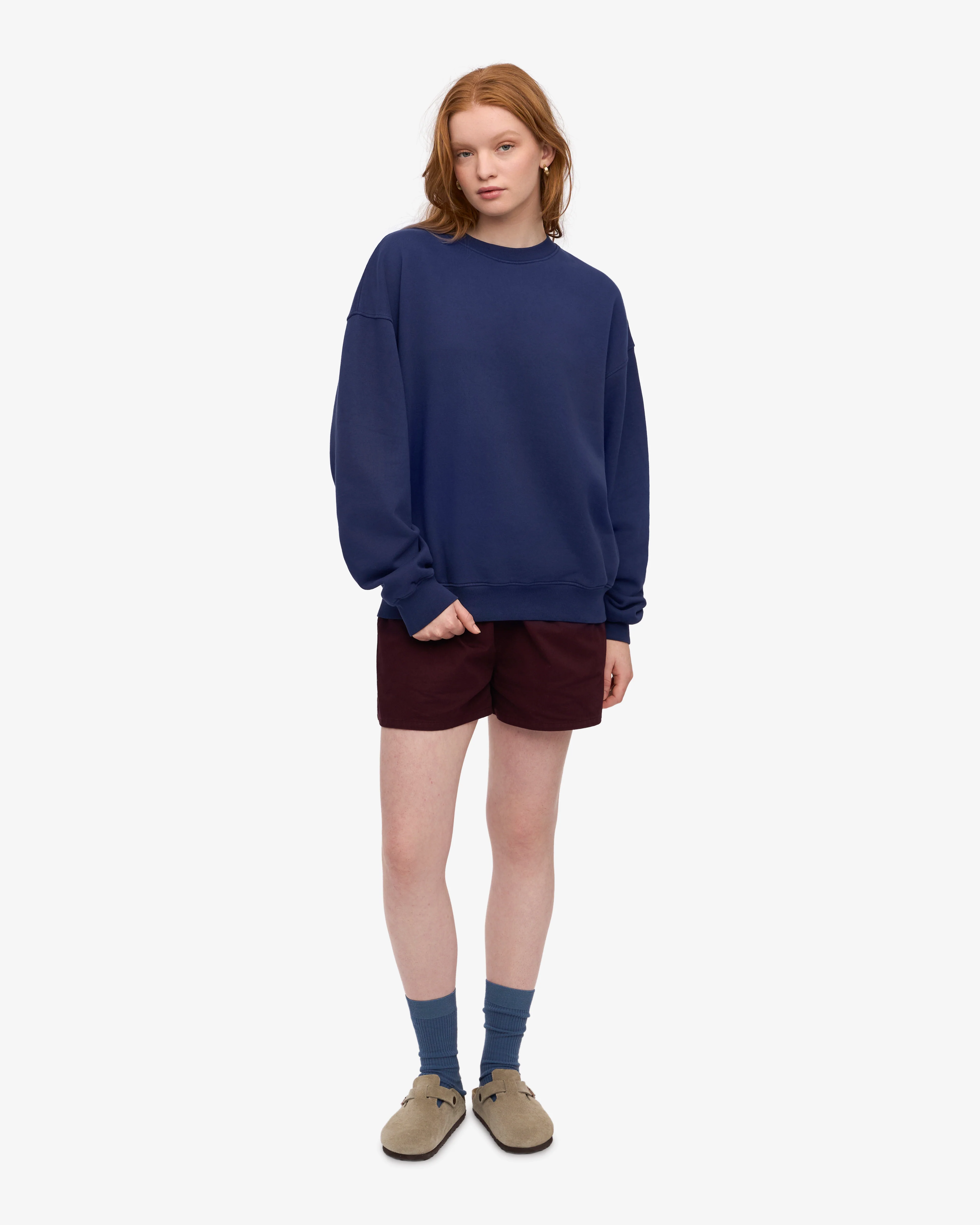 Organic Oversized Crew - Marine Blue