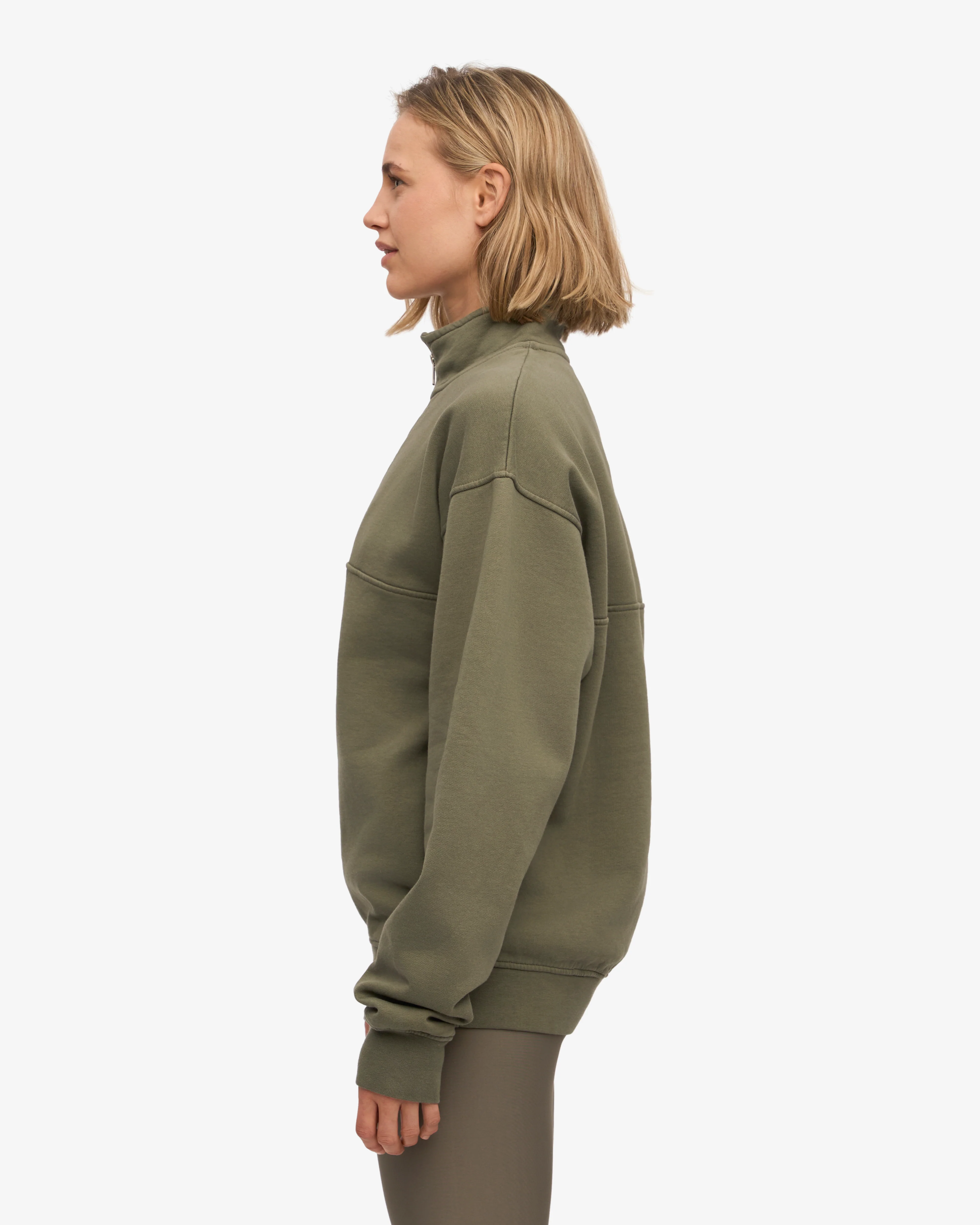 Organic Quarter Zip - Dusty Olive