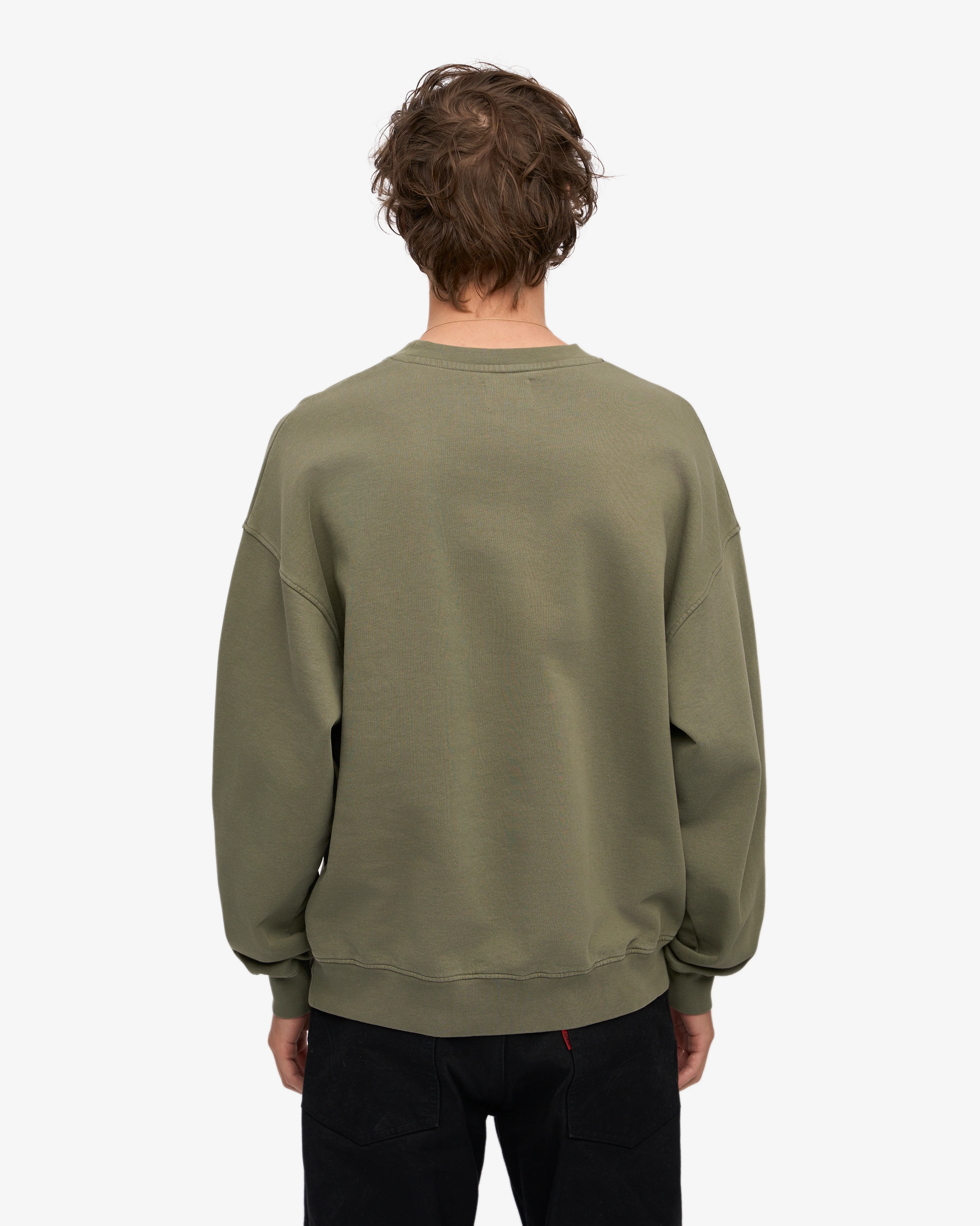 Organic Oversized Crew - Dusty Olive