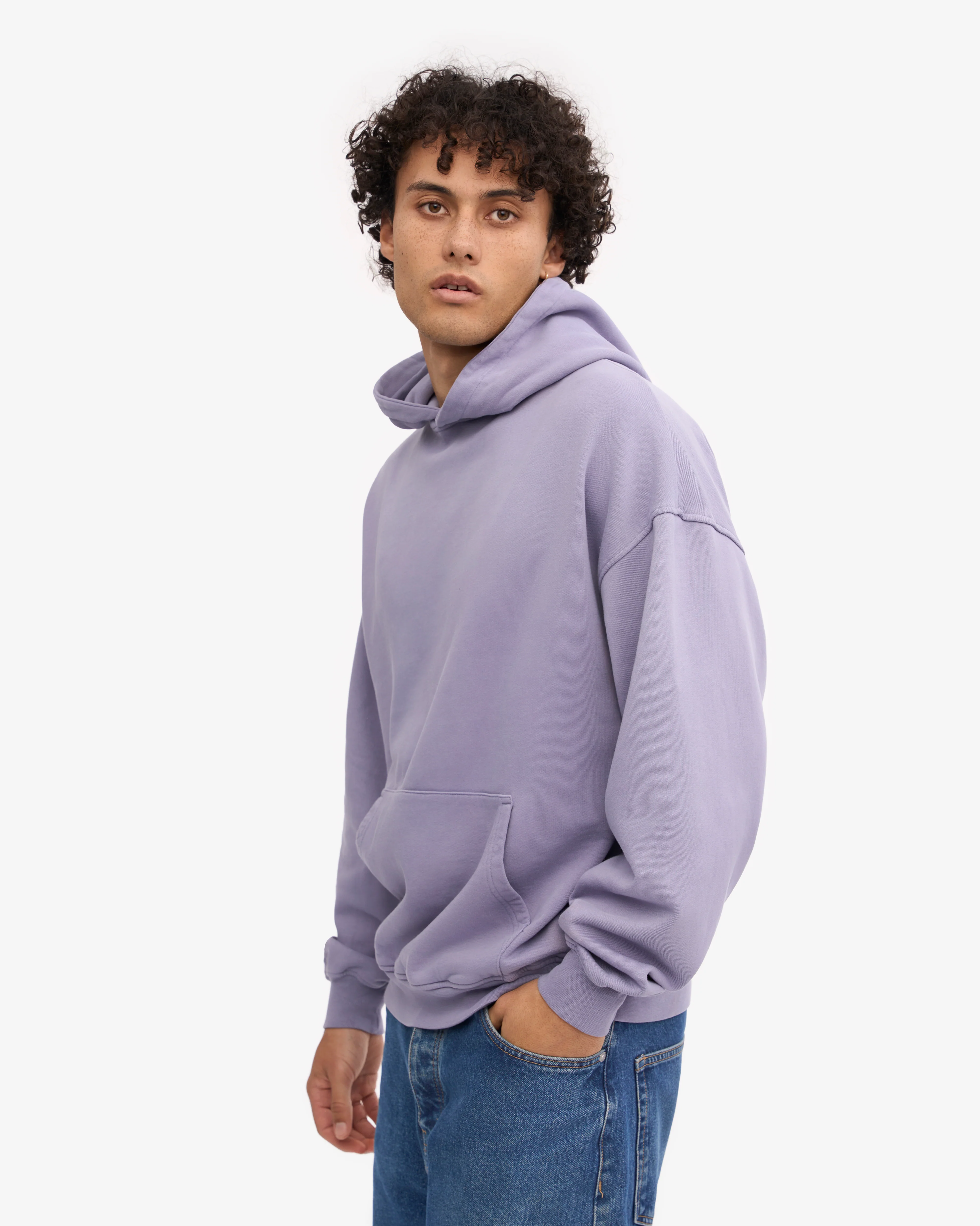 Organic Oversized Hood - Purple Jade