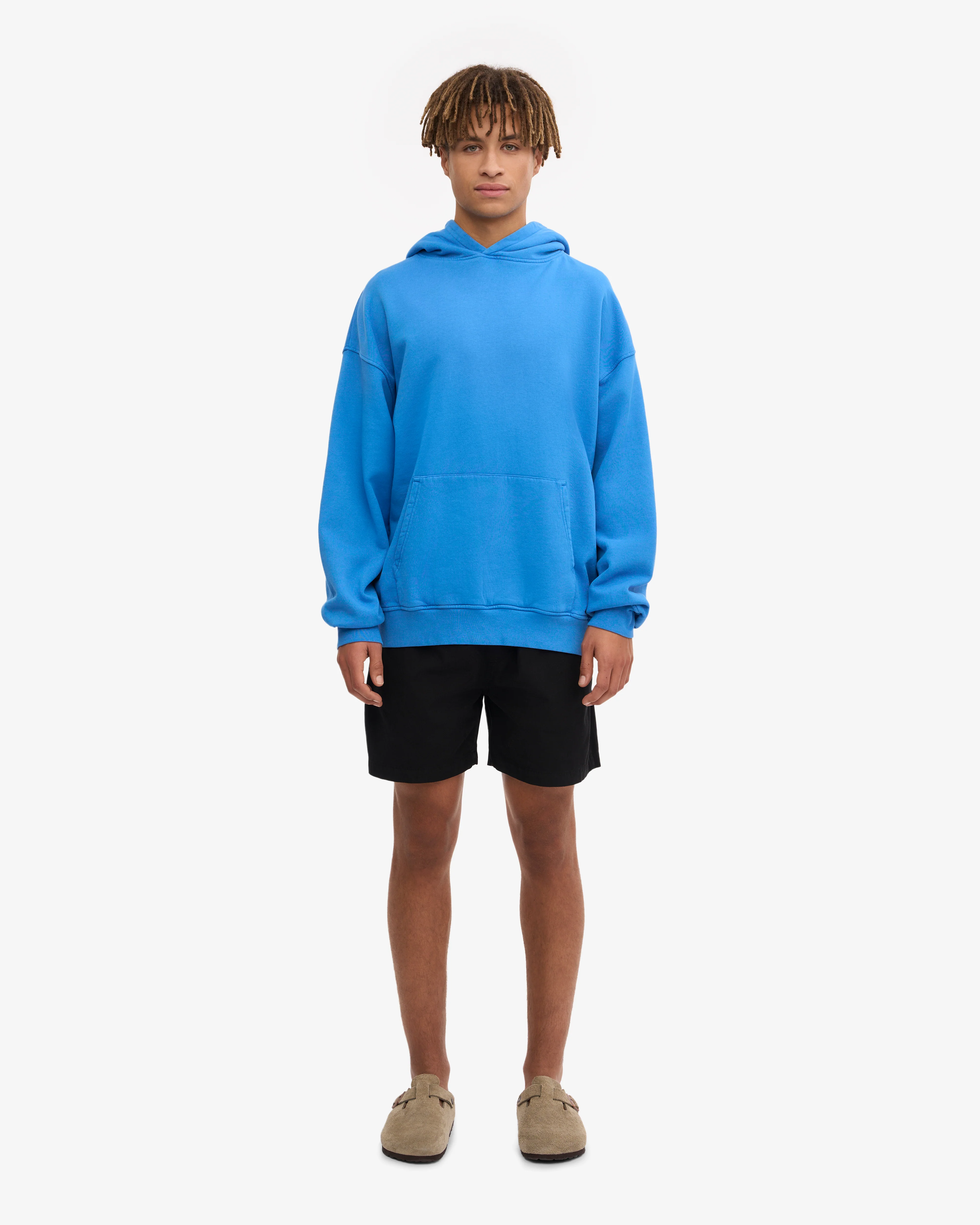Organic Oversized Hood - Pacific Blue