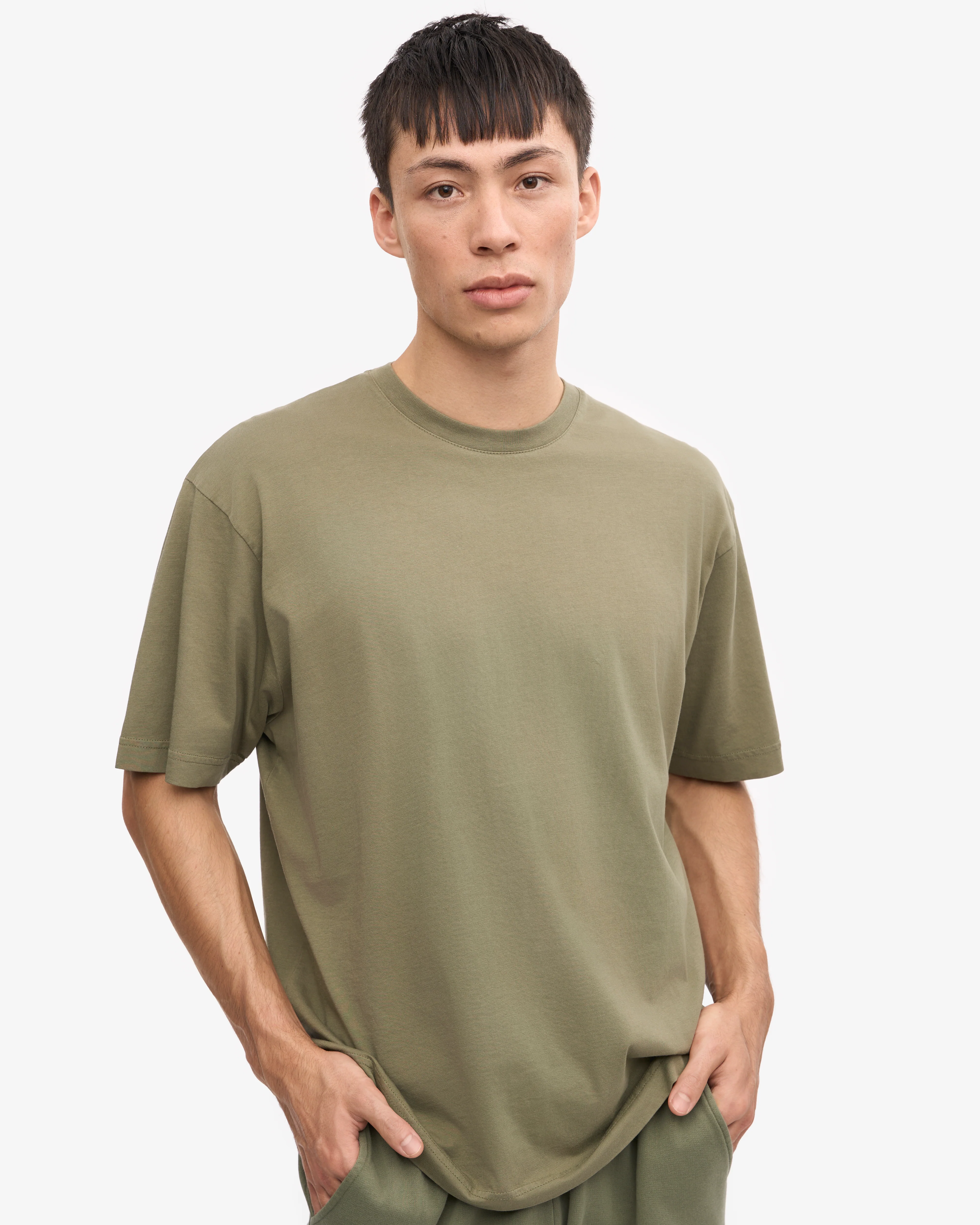 Oversized Organic T-Shirt - Dusty Olive