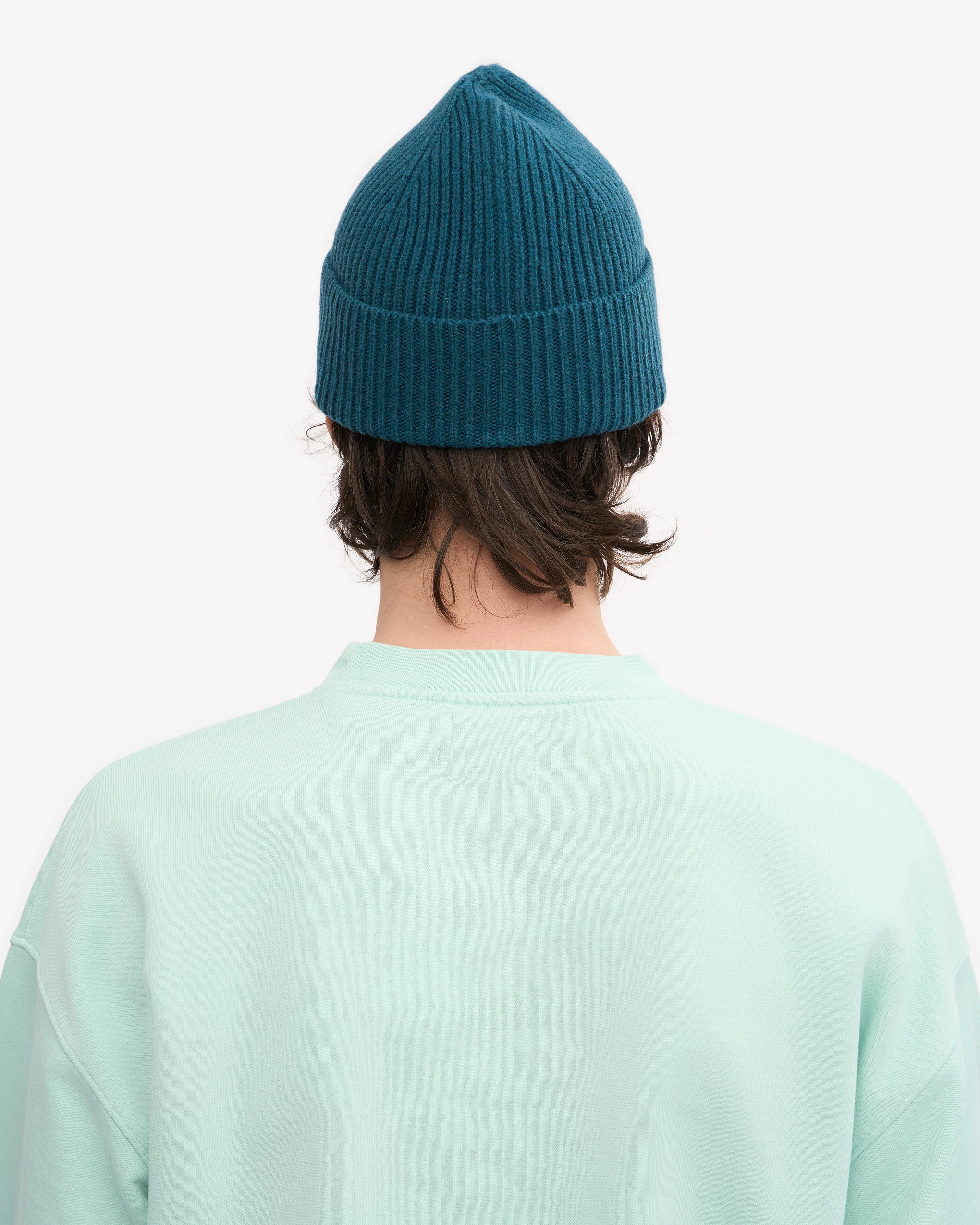 Merino Wool Beanie - Ocean Green
