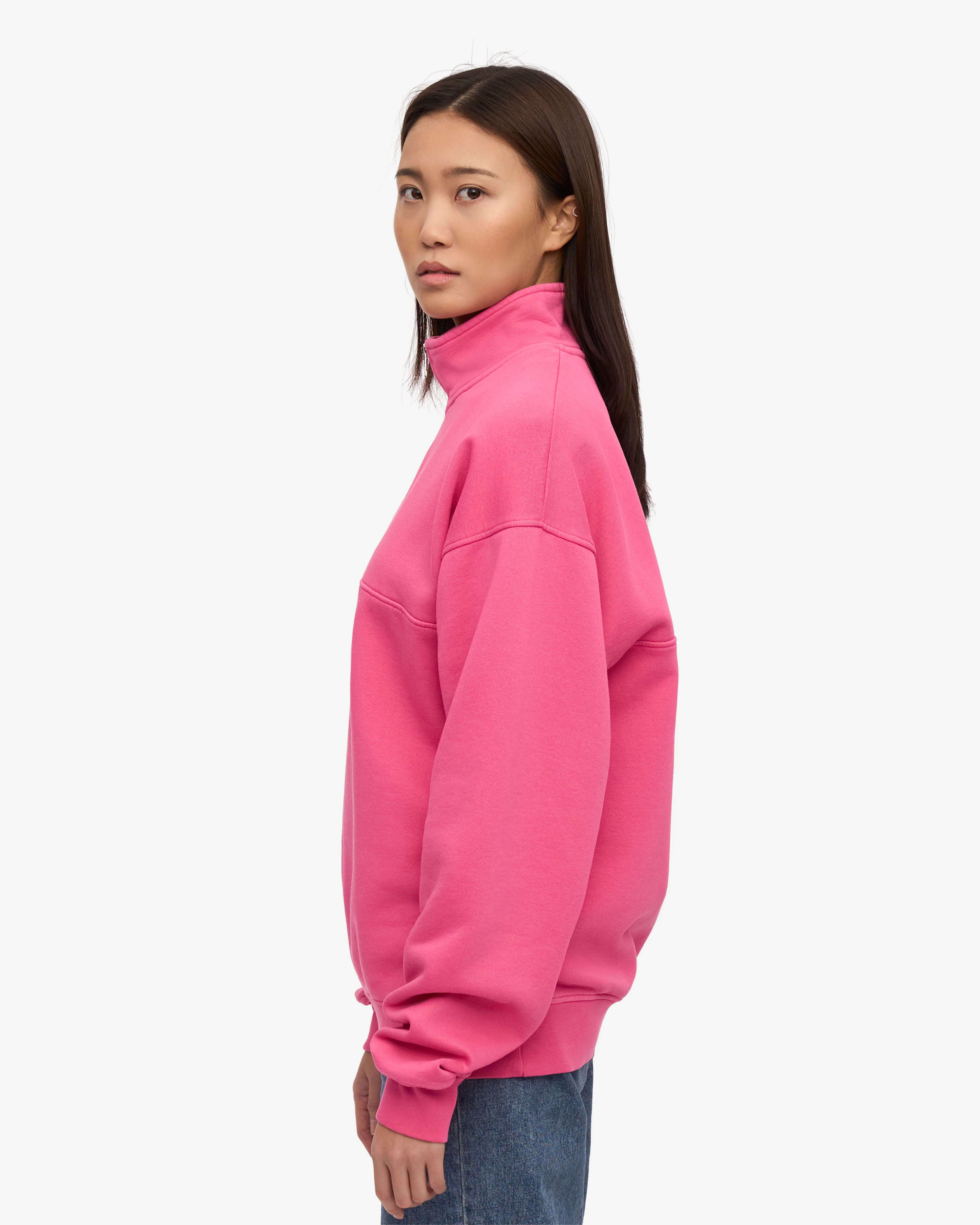 Organic Quarter Zip - Bubblegum Pink