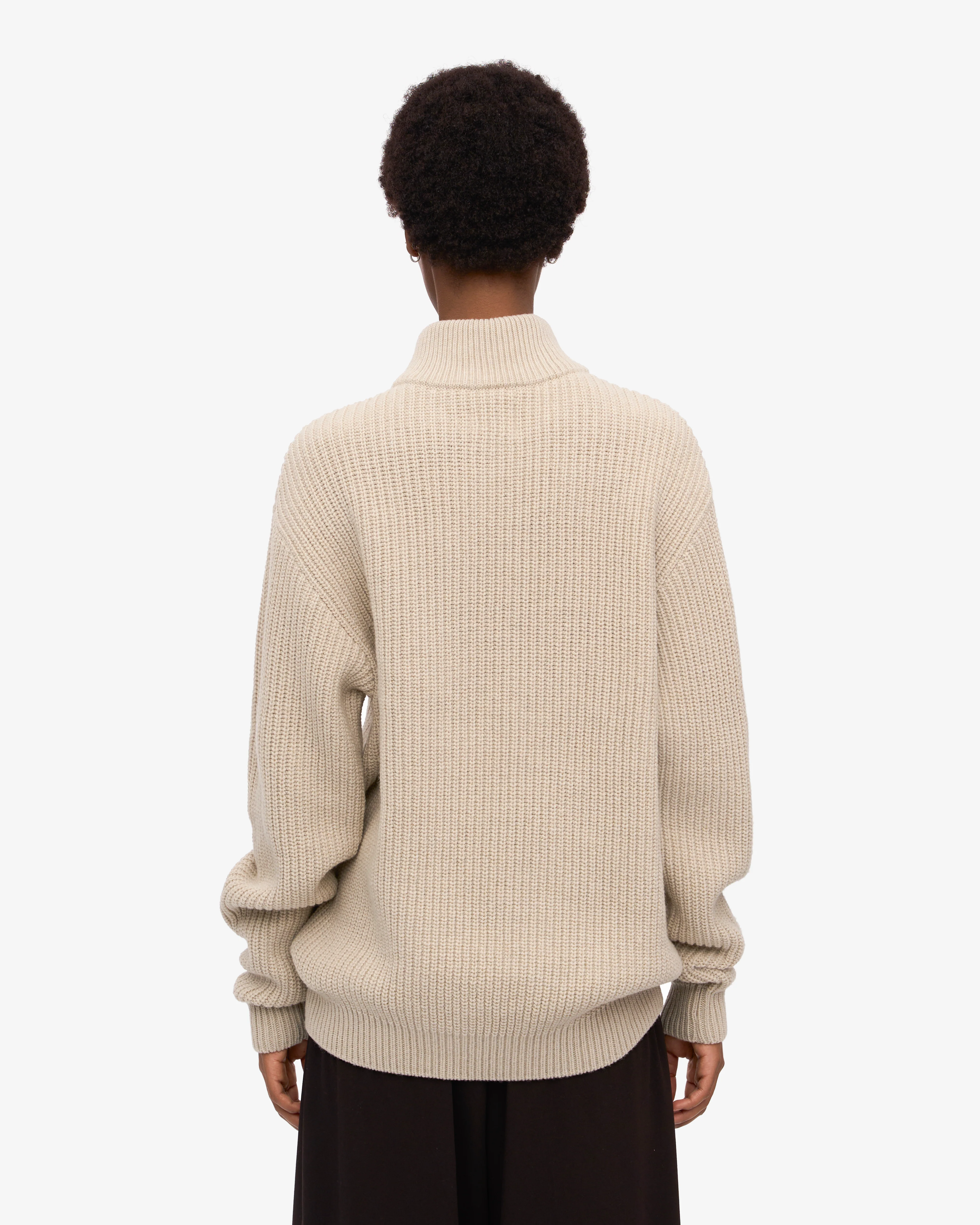 Merino Quarter Zip - Ivory White