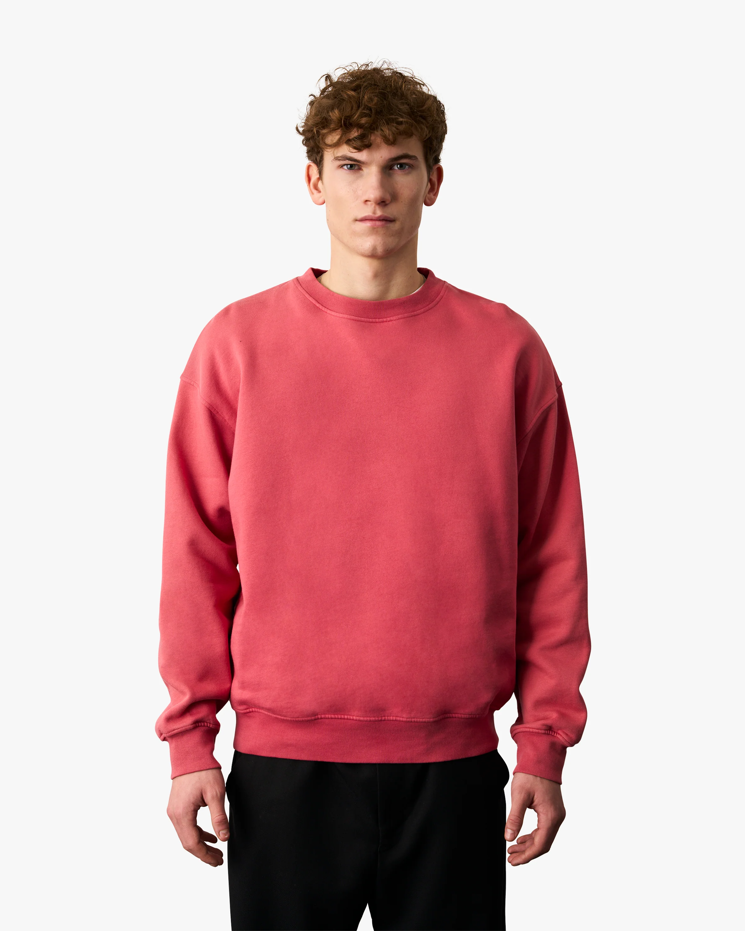 Organic Oversized Crew - Raspberry Pink