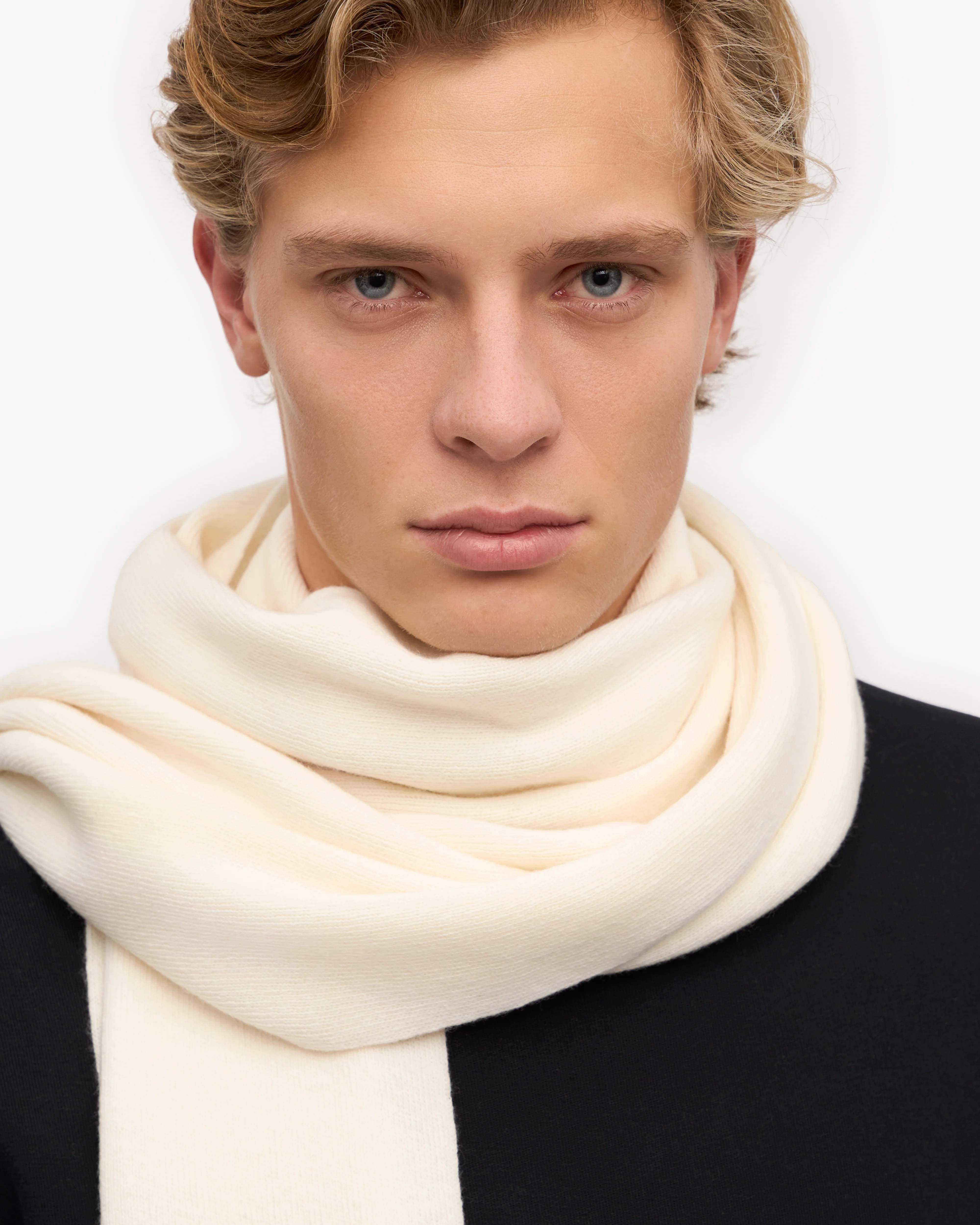 Merino Wool Scarf - Optical White