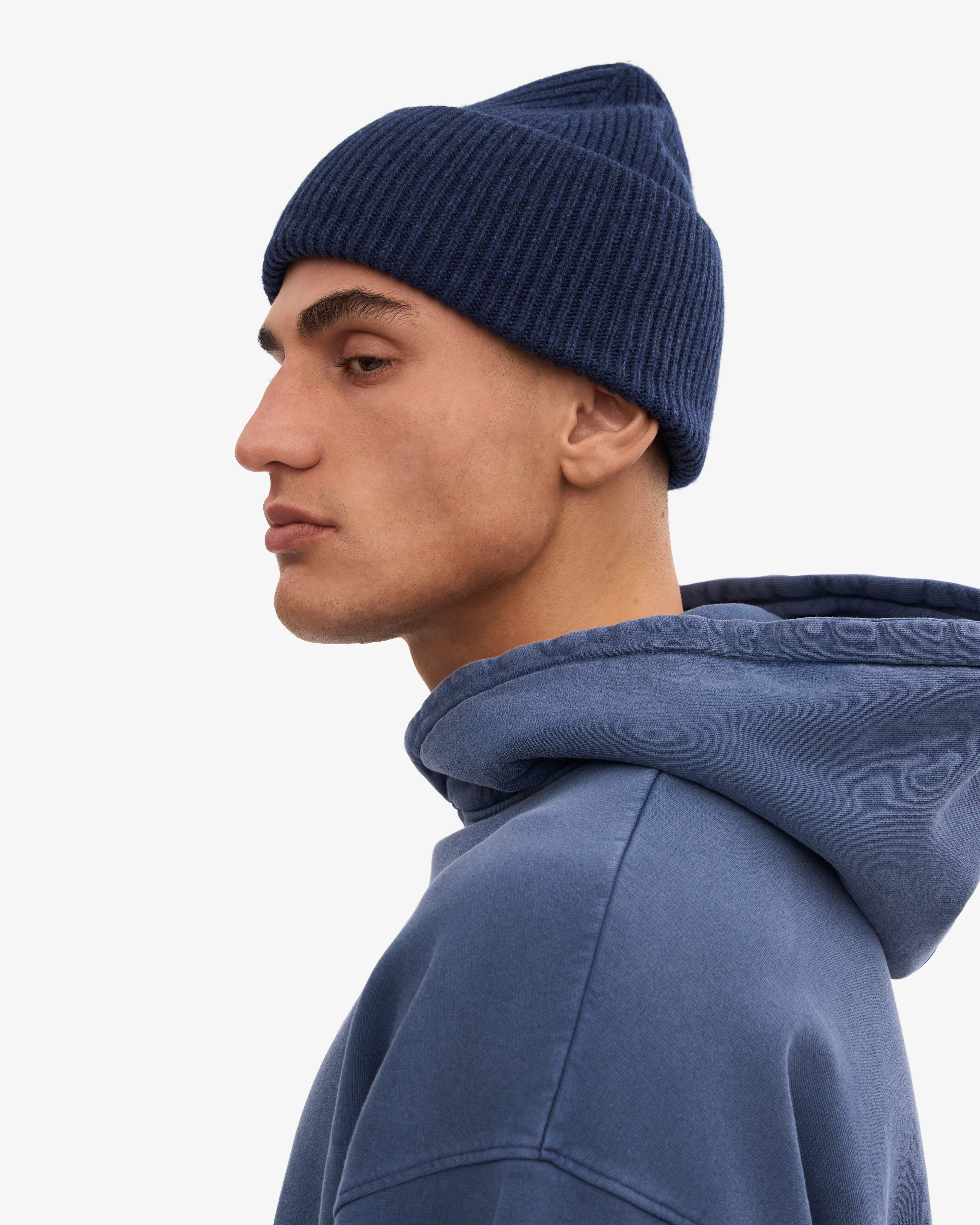 Merino Wool Hat - Marine Blue