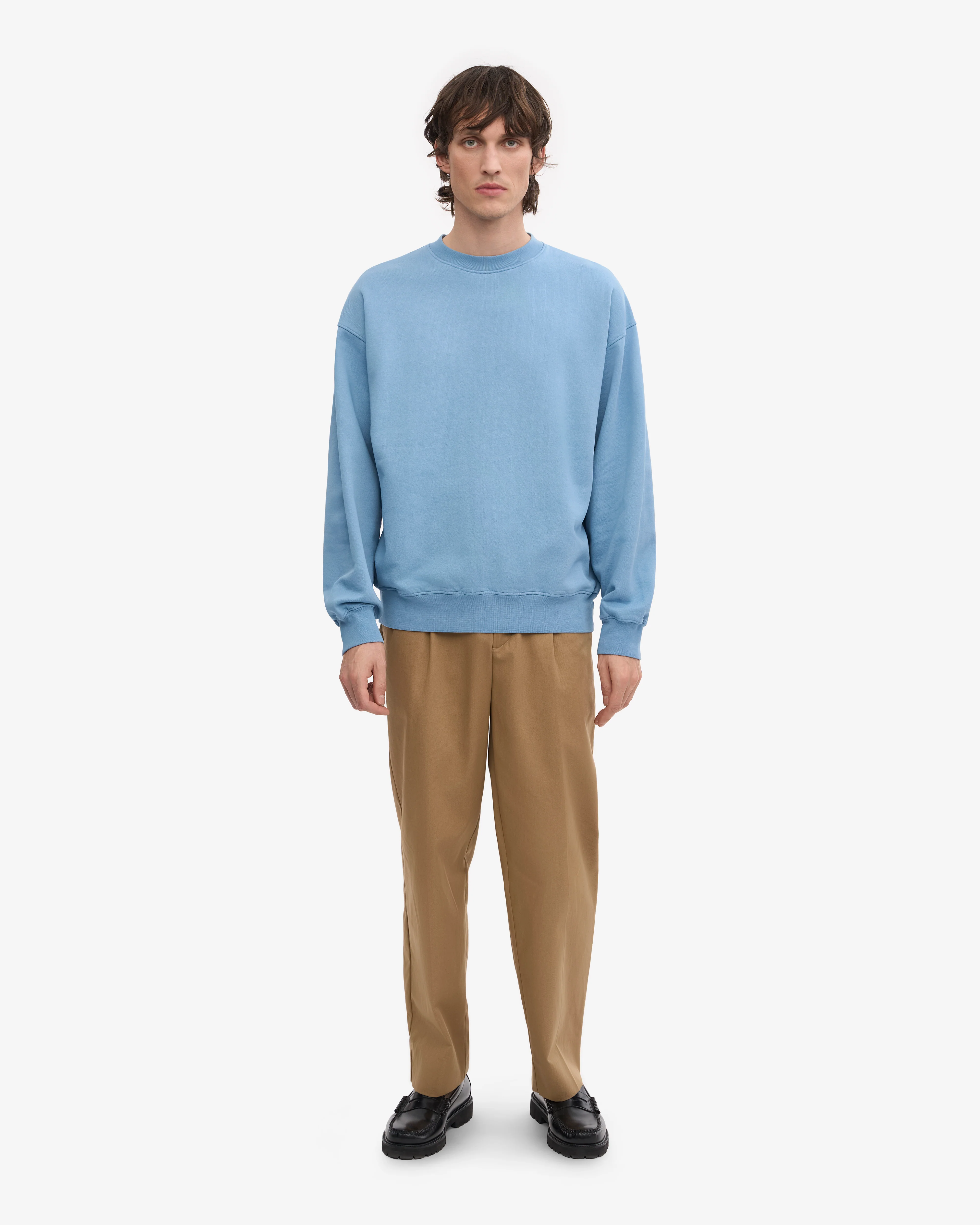 Organic Oversized Crew - Seaside Blue