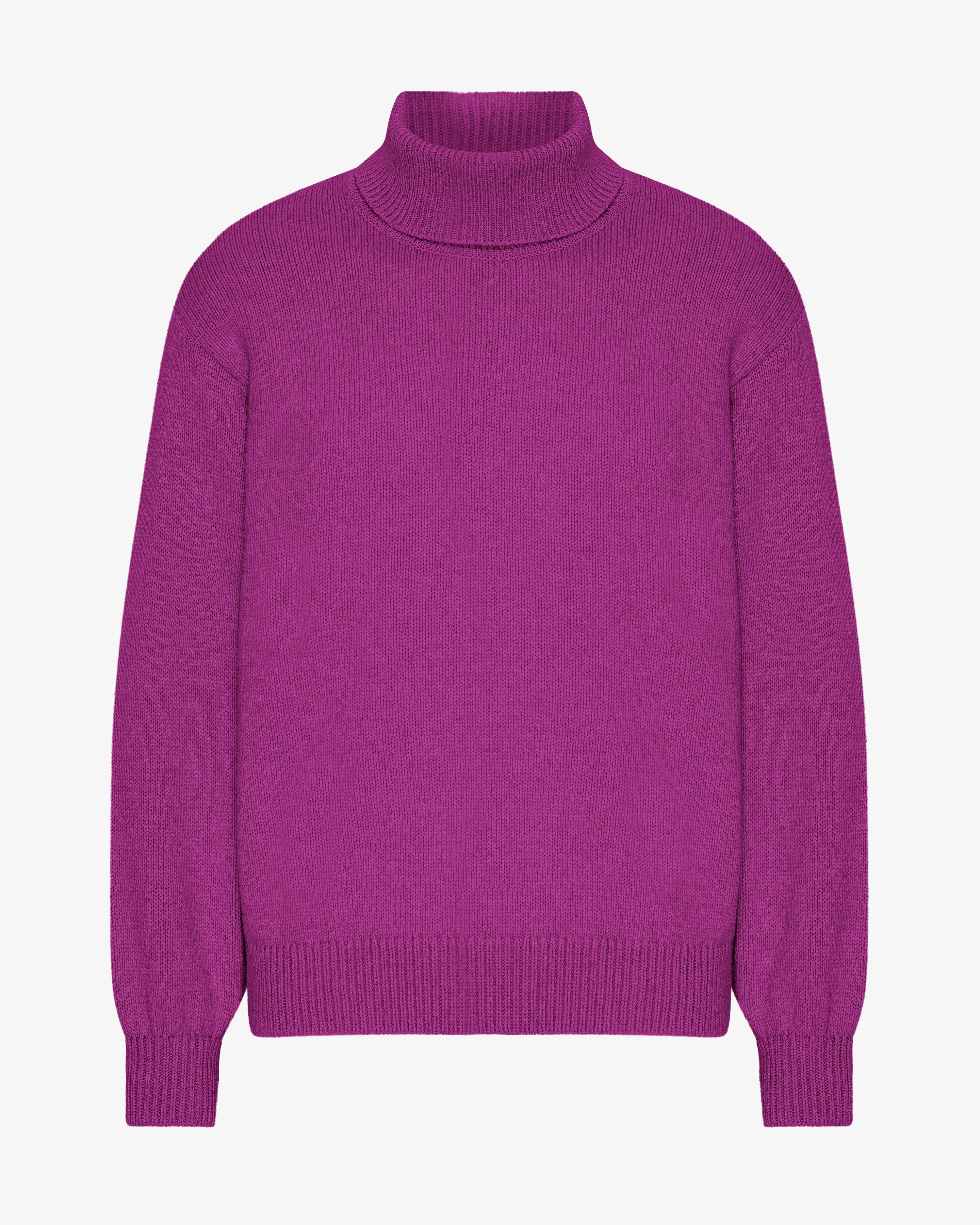 Merino Wool Turtleneck - Magenta Blaze