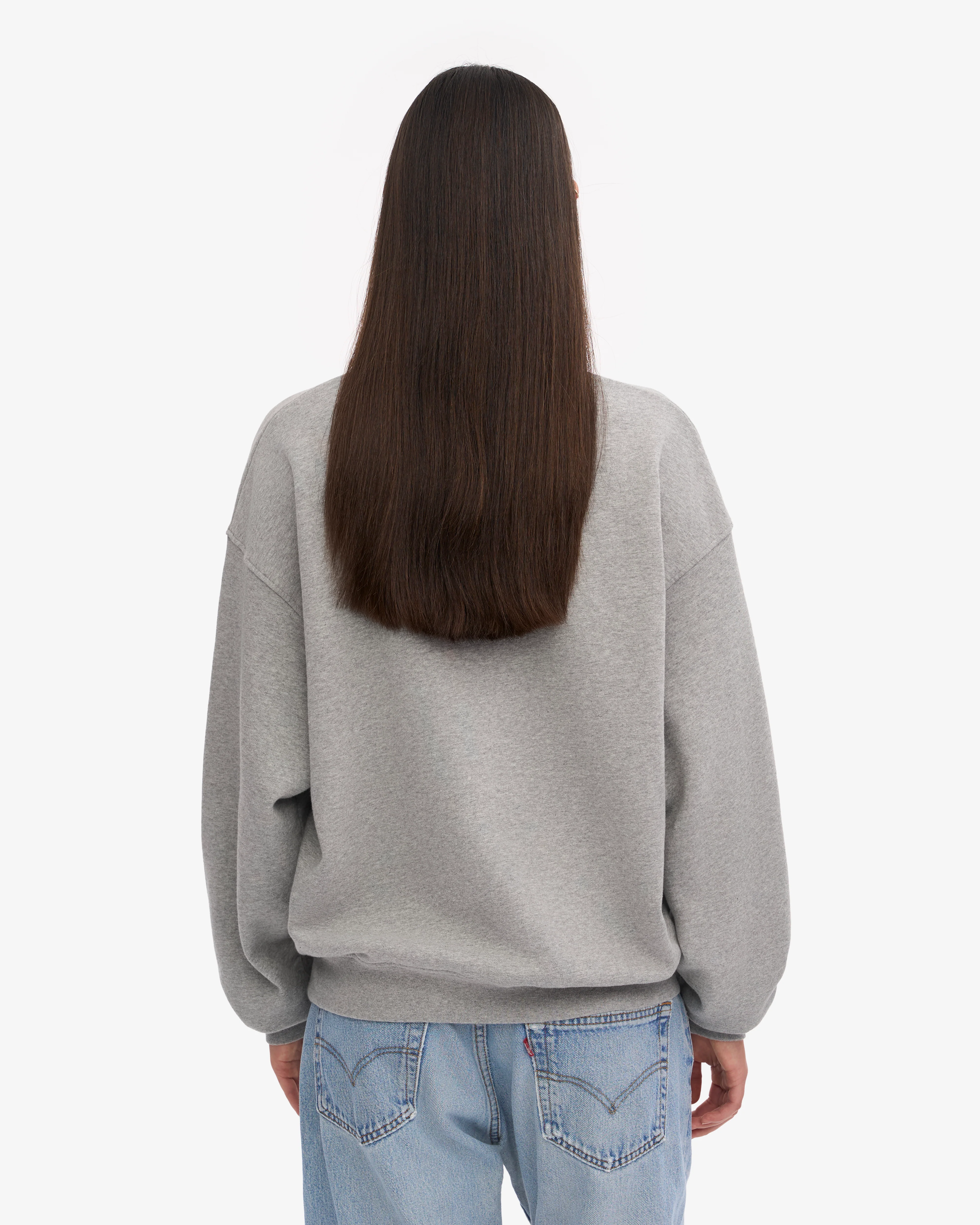 Organic Oversized Crew - Heather Grey