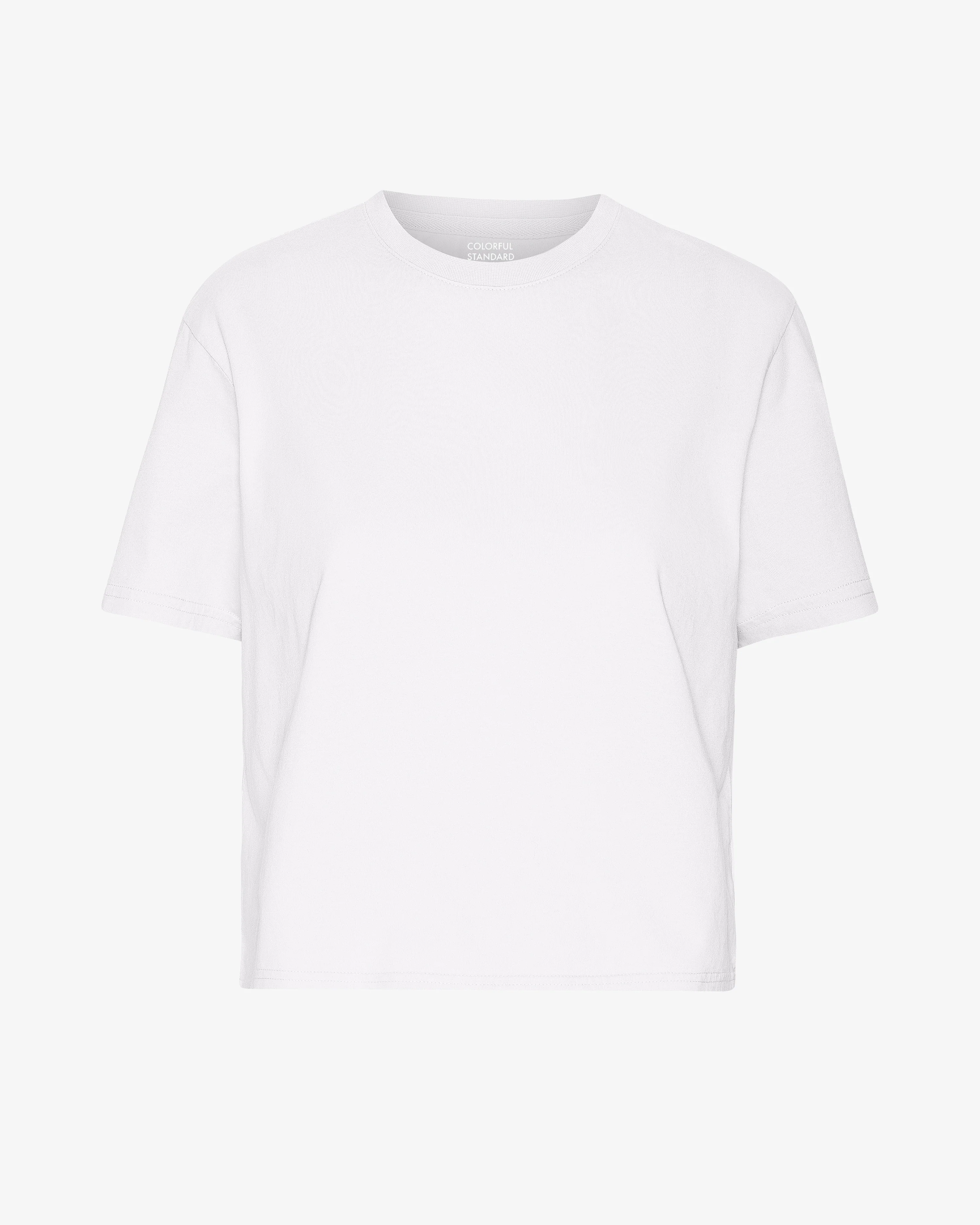Organic Boxy Crop Tee - Optical White