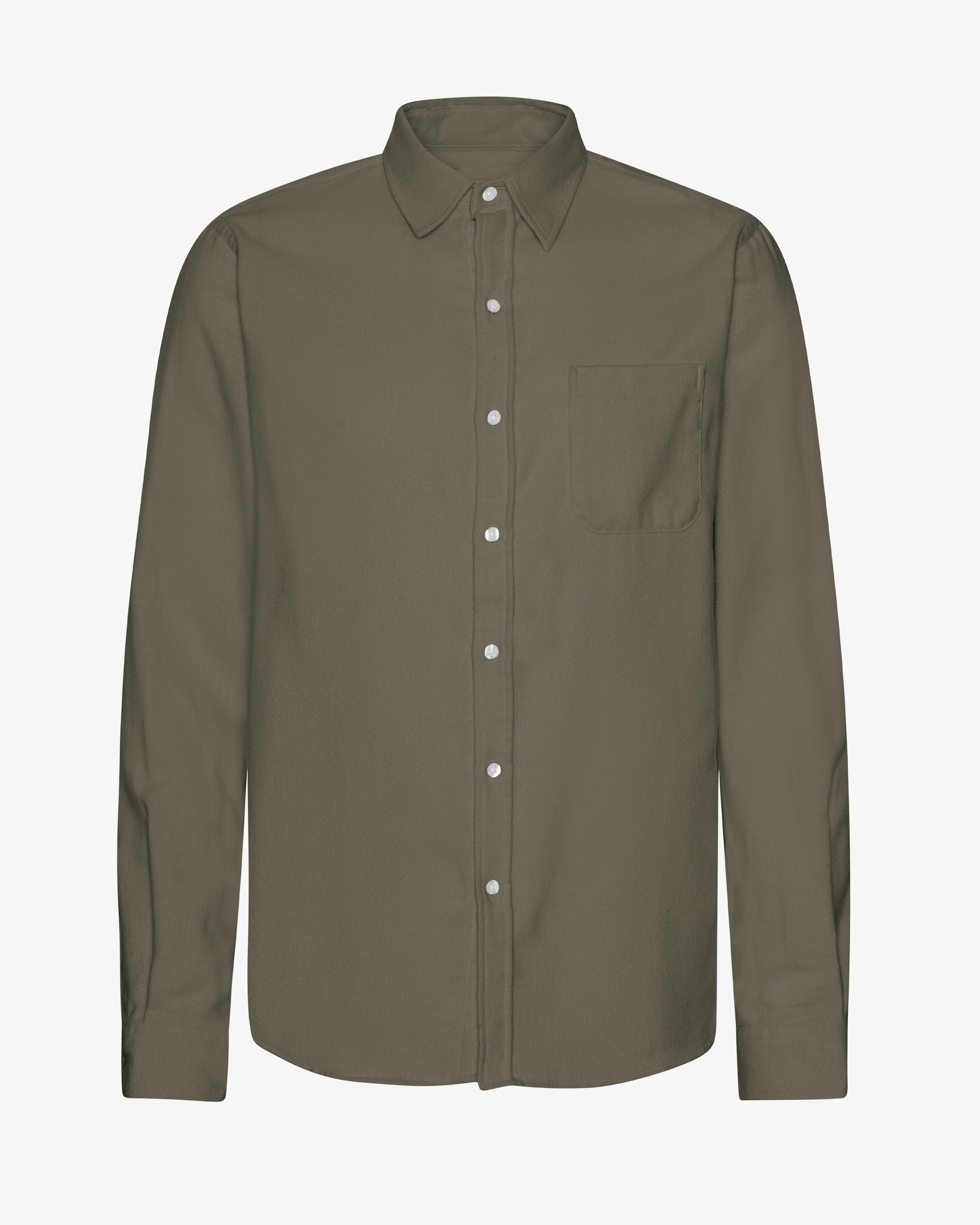 Organic Flannel Shirt - Dusty Olive