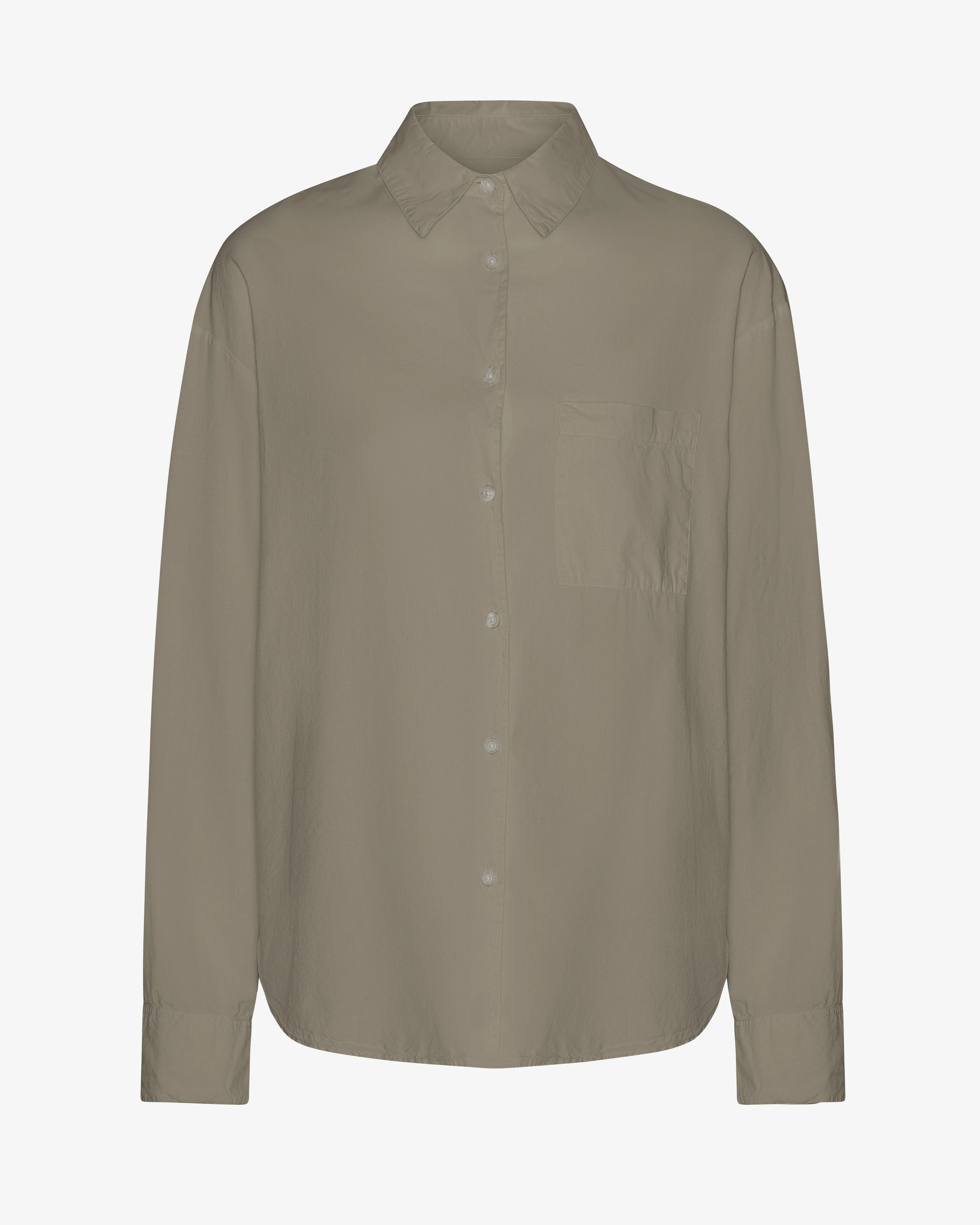 Organic Oversized Shirt - Dusty Olive