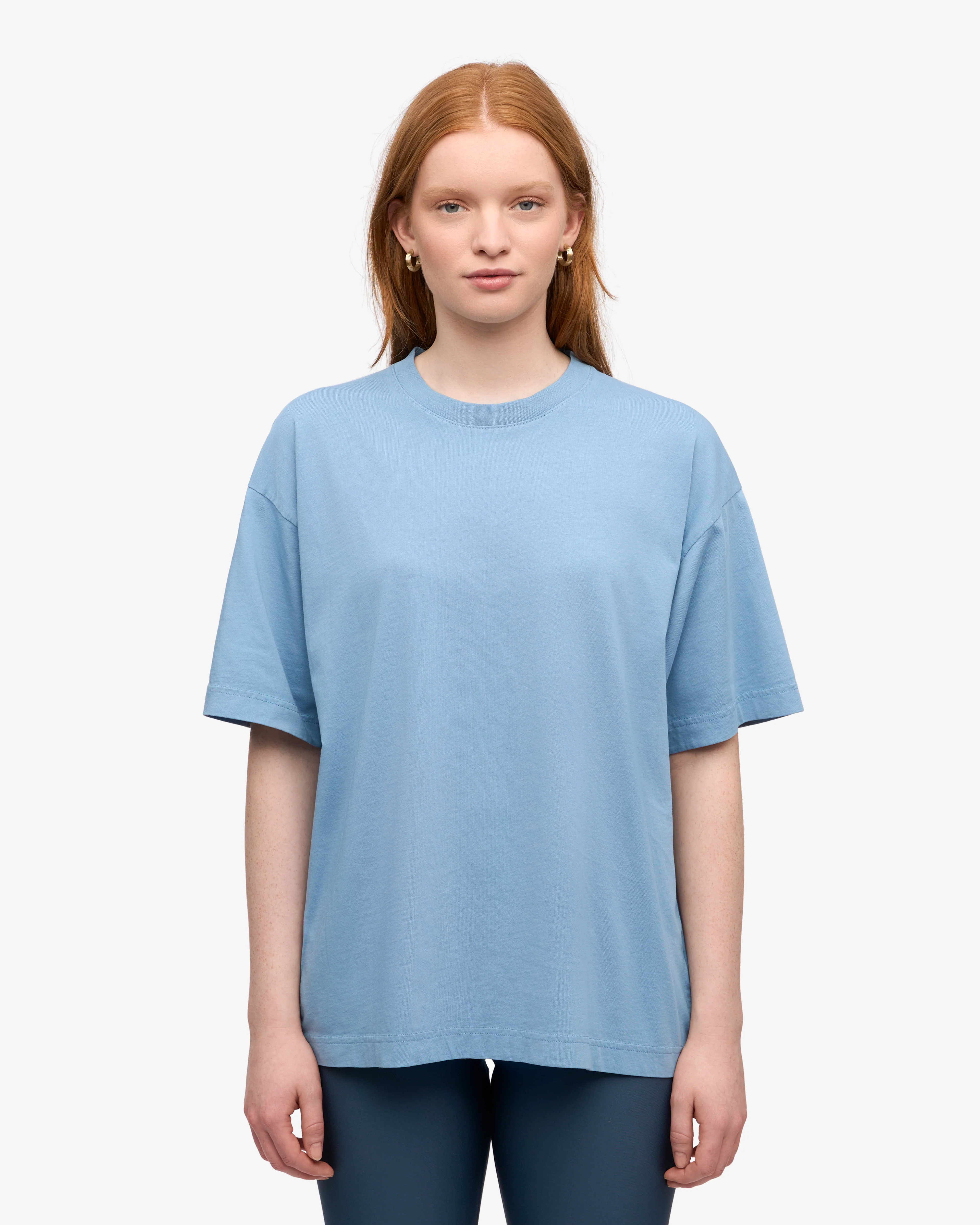 Oversized Organic T-Shirt - Seaside Blue