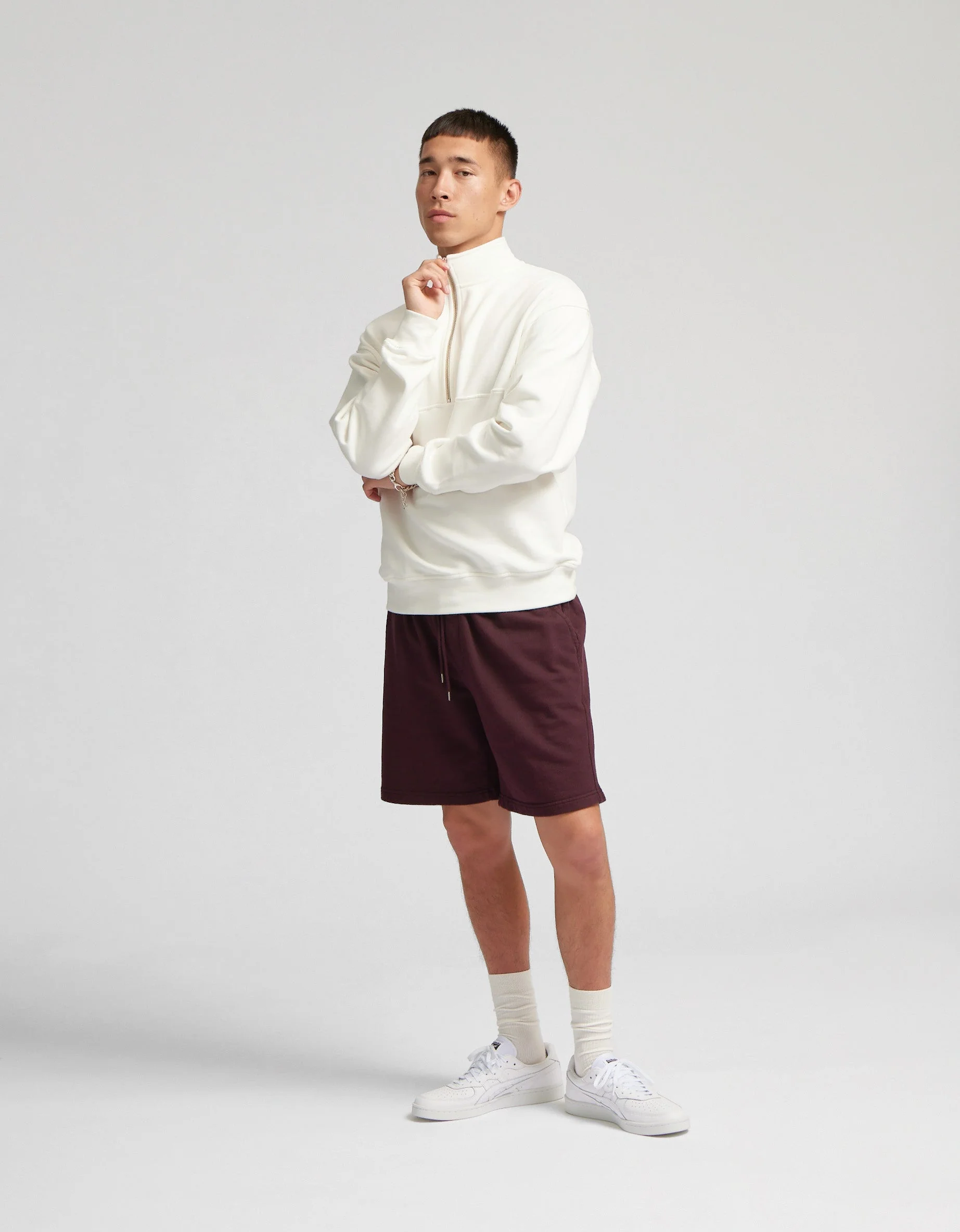 Organic Quarter Zip - Ocean Green