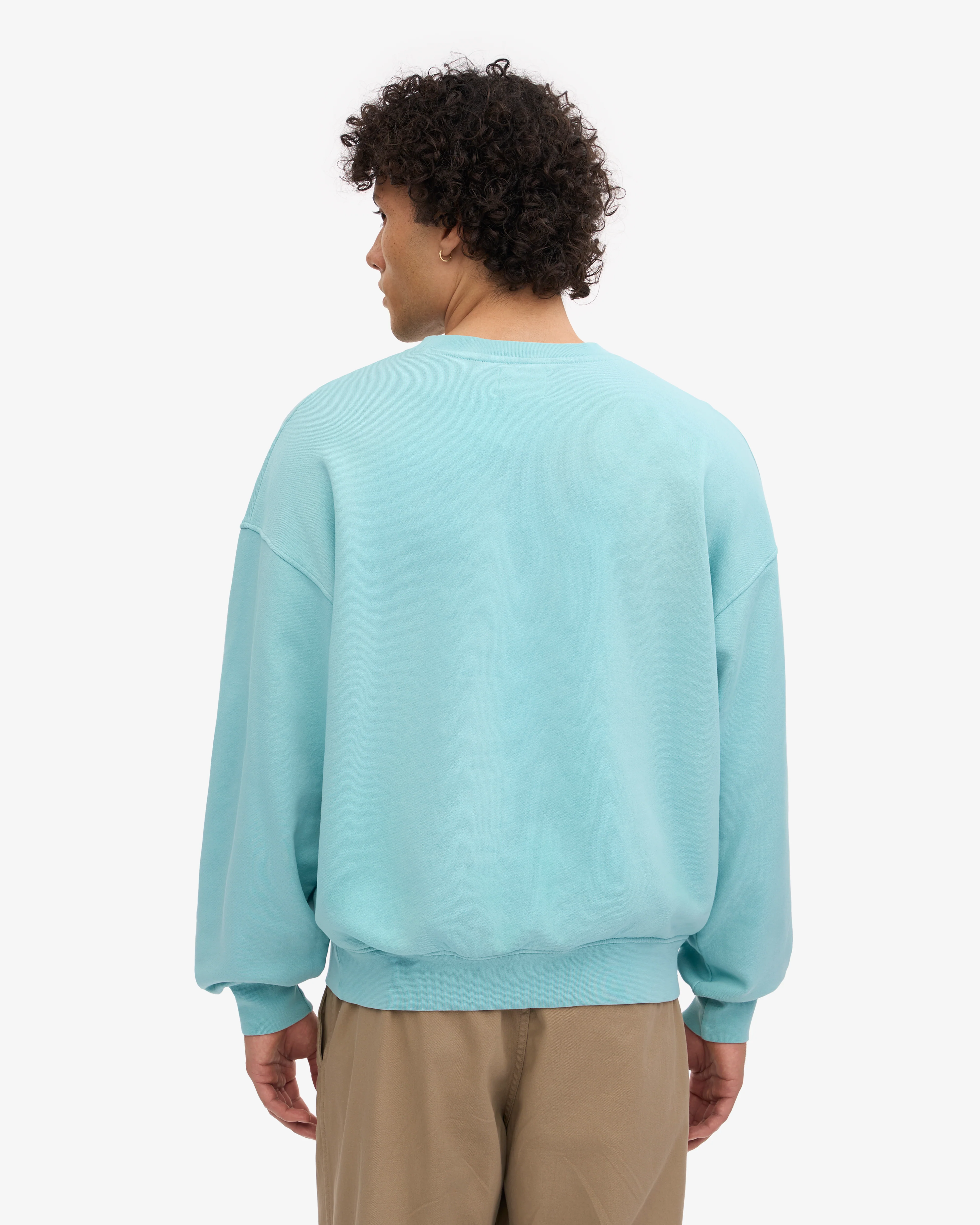 Organic Oversized Crew - Teal Blue