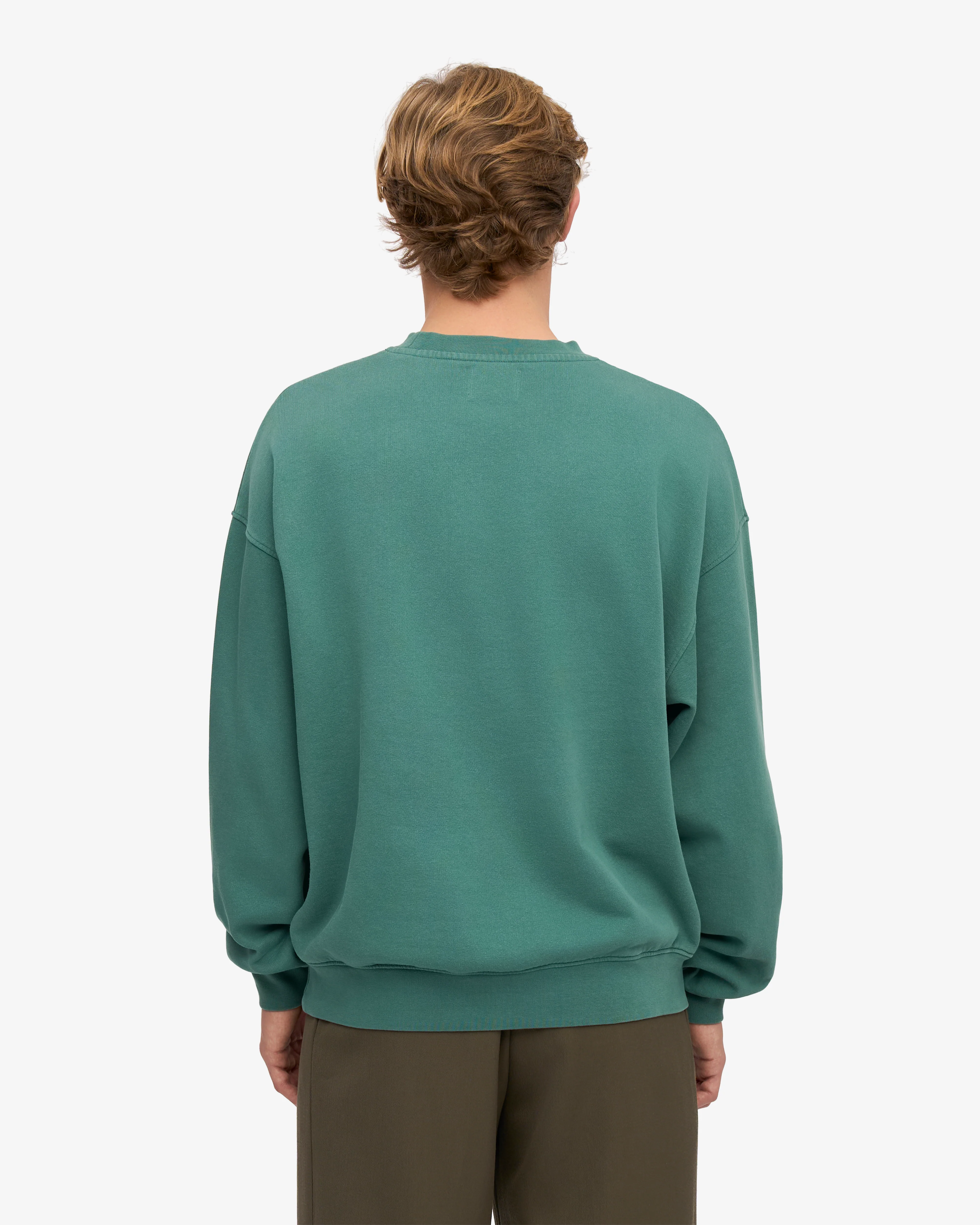 Organic Oversized Crew - Pine Green