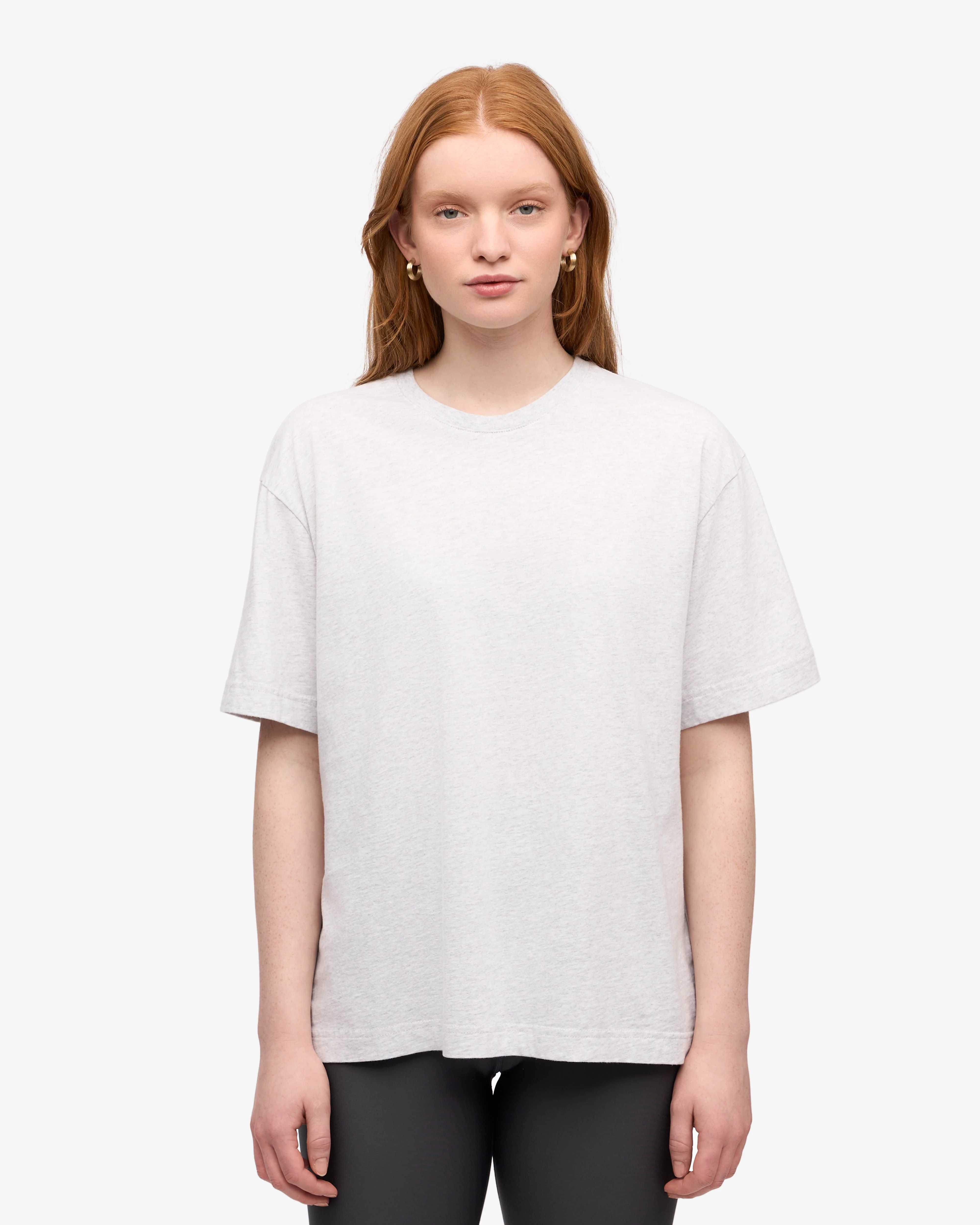 Oversized Organic T-Shirt - Snow Melange