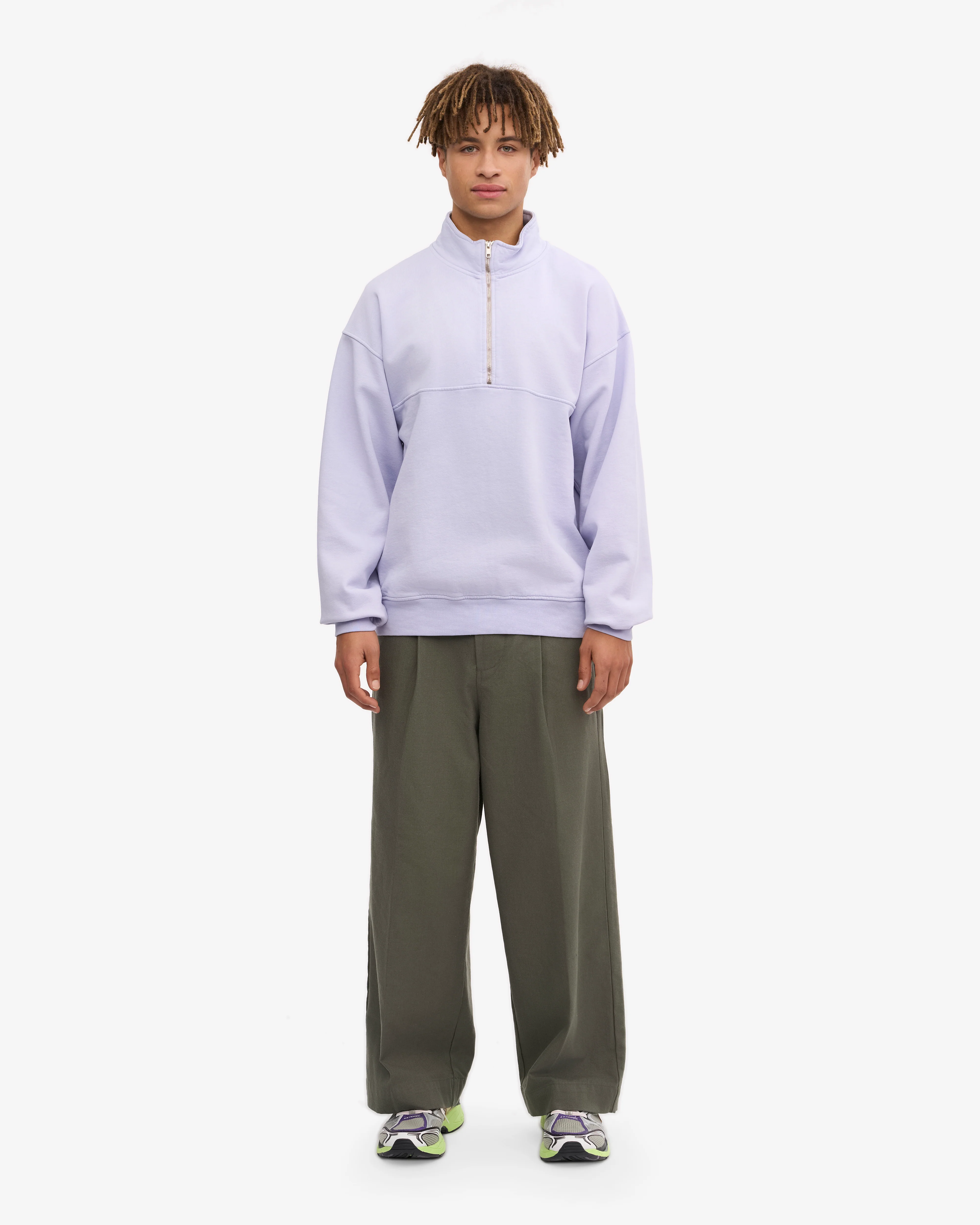 Organic Quarter Zip - Soft Lavender