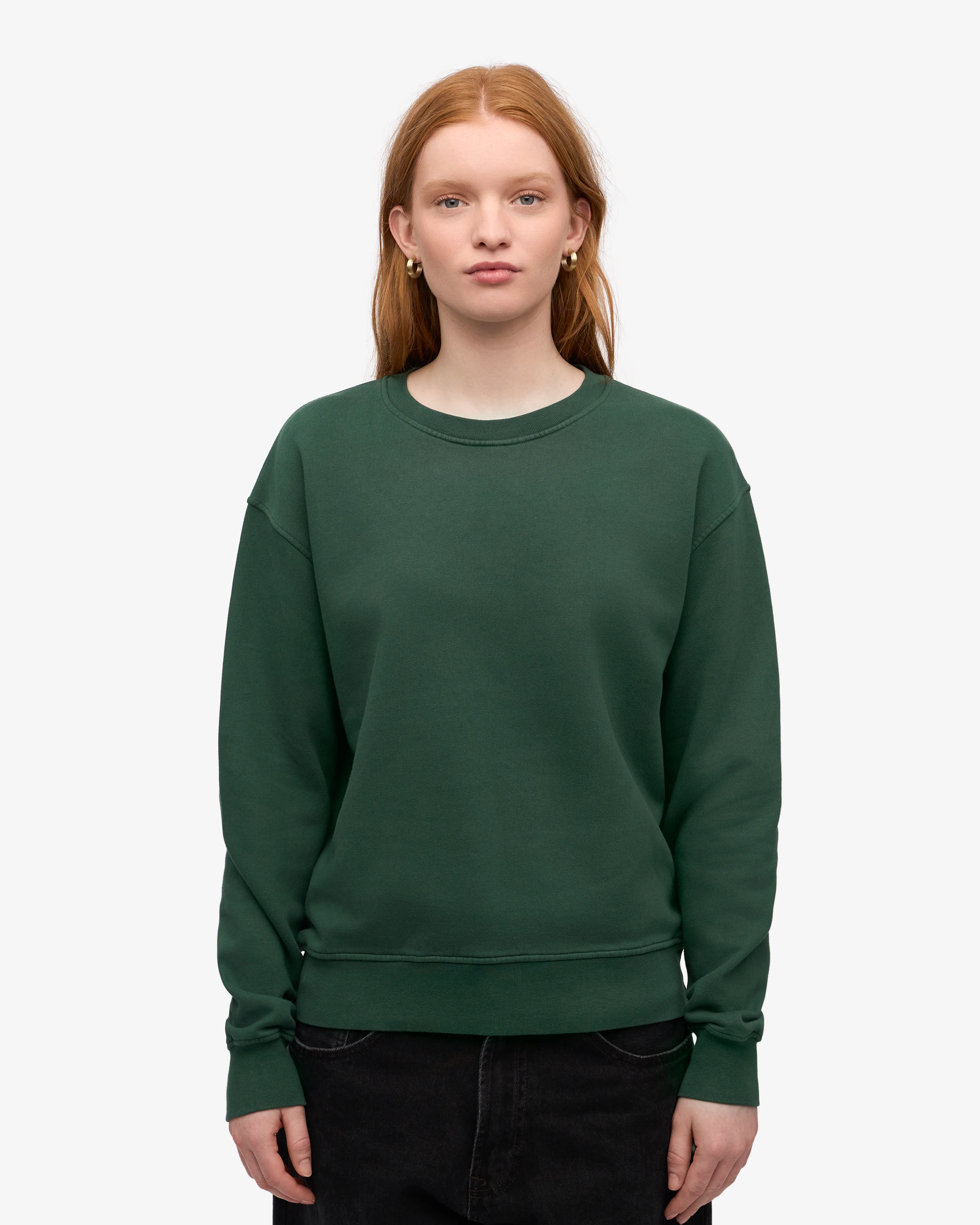Women Classic Organic Crew - Emerald Green