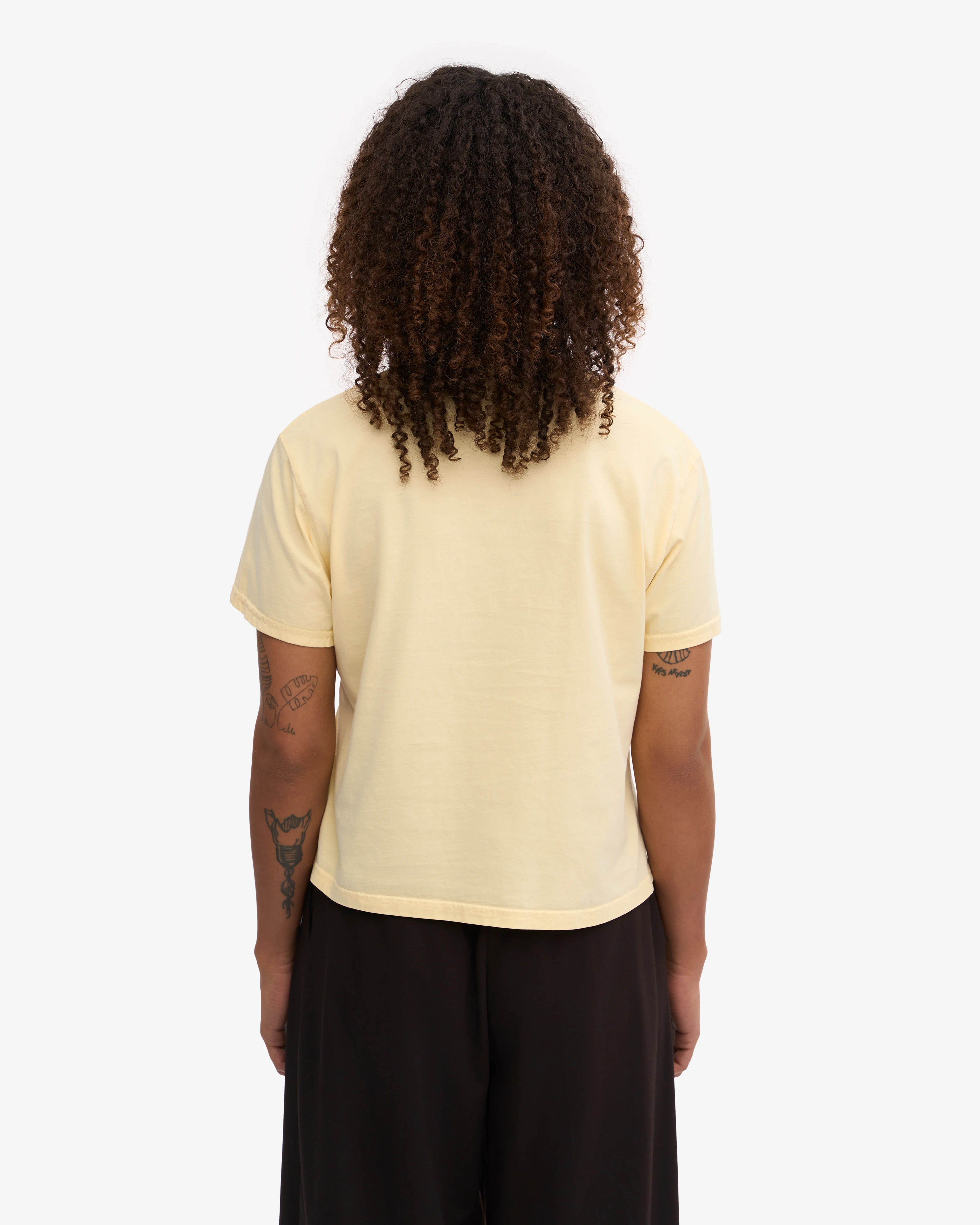 Organic Boxy Crop Tee - Soft Yellow