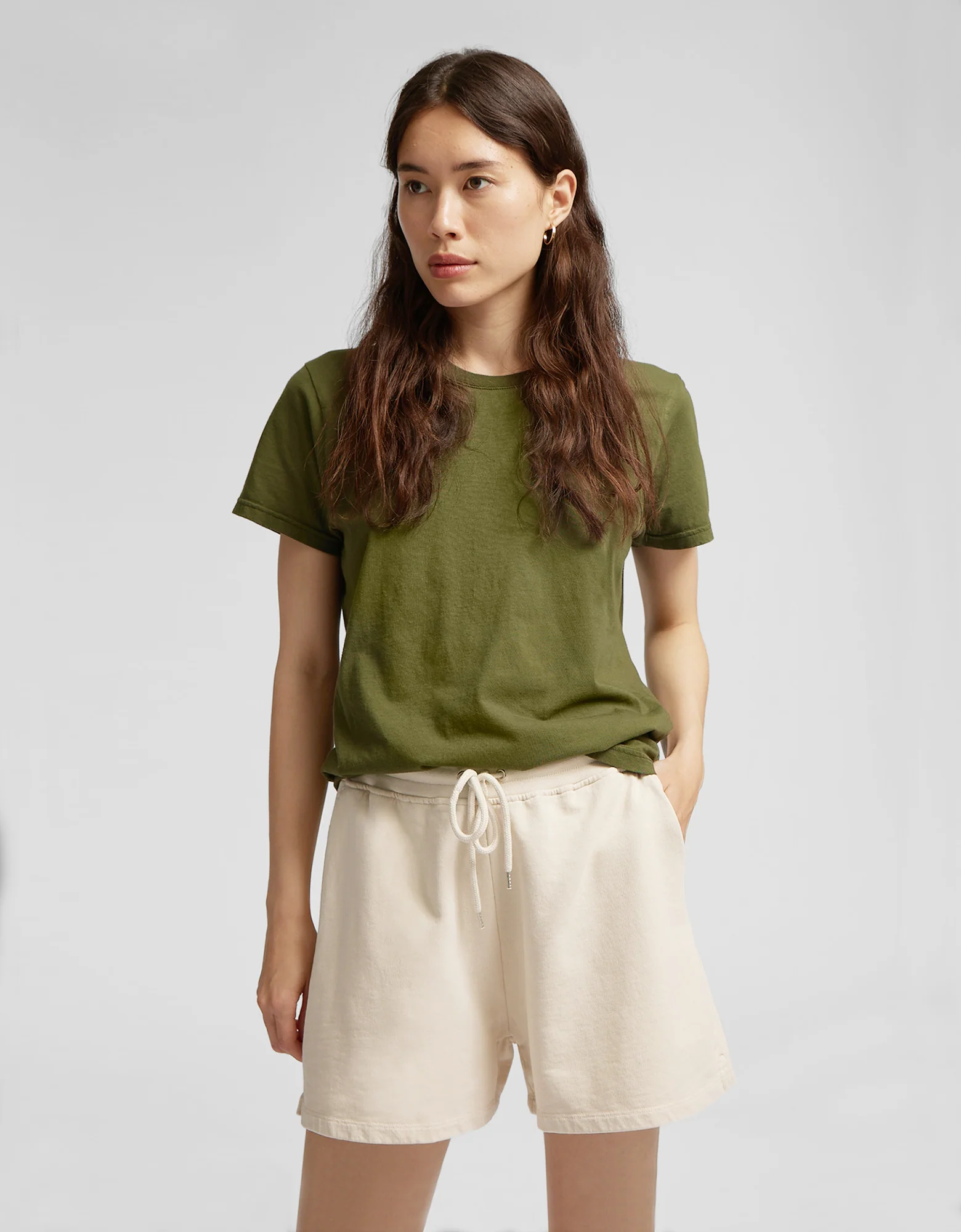 Women Organic Sweatshorts - Pearly Purple