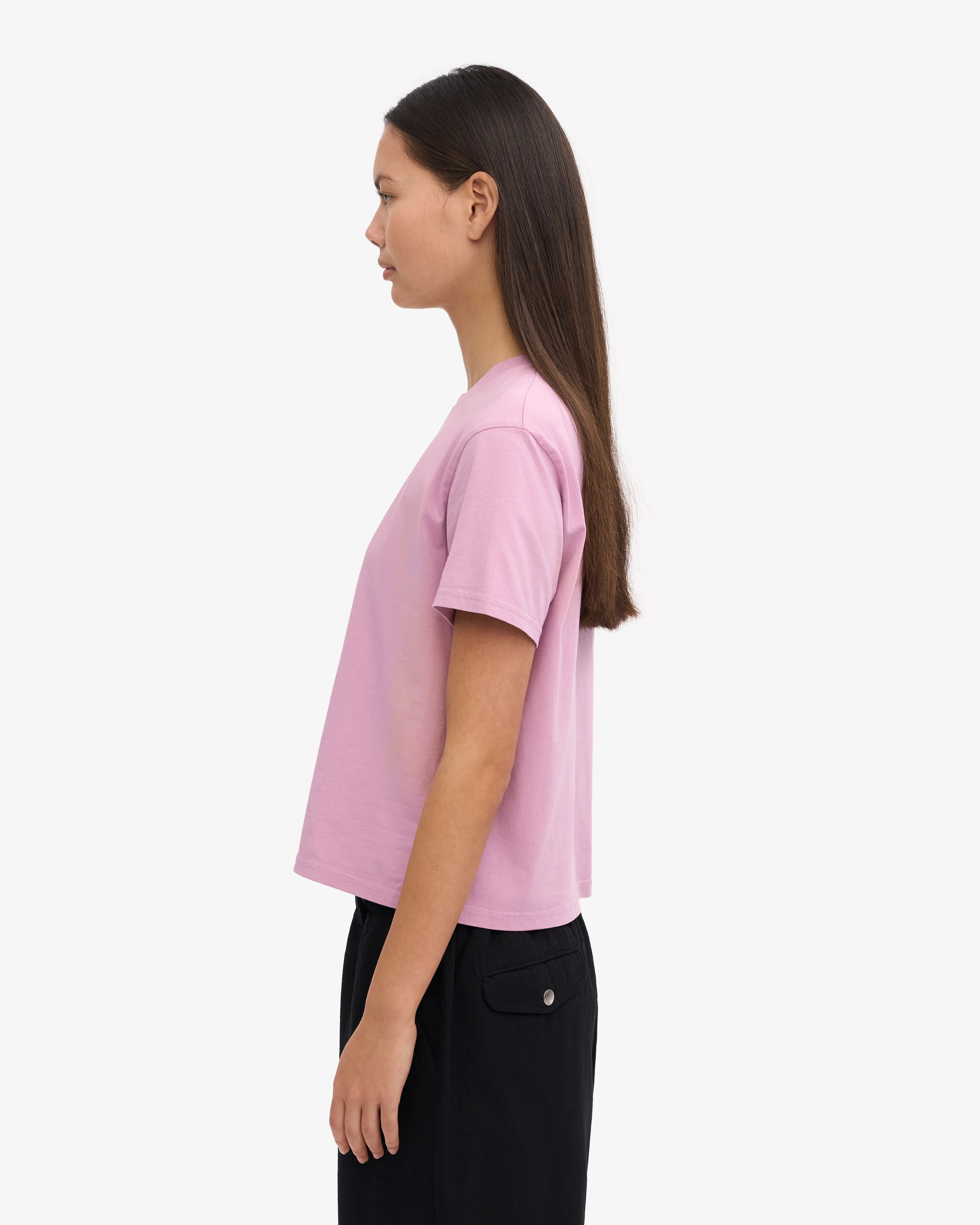 Organic Boxy Crop Tee - Cherry Blossom