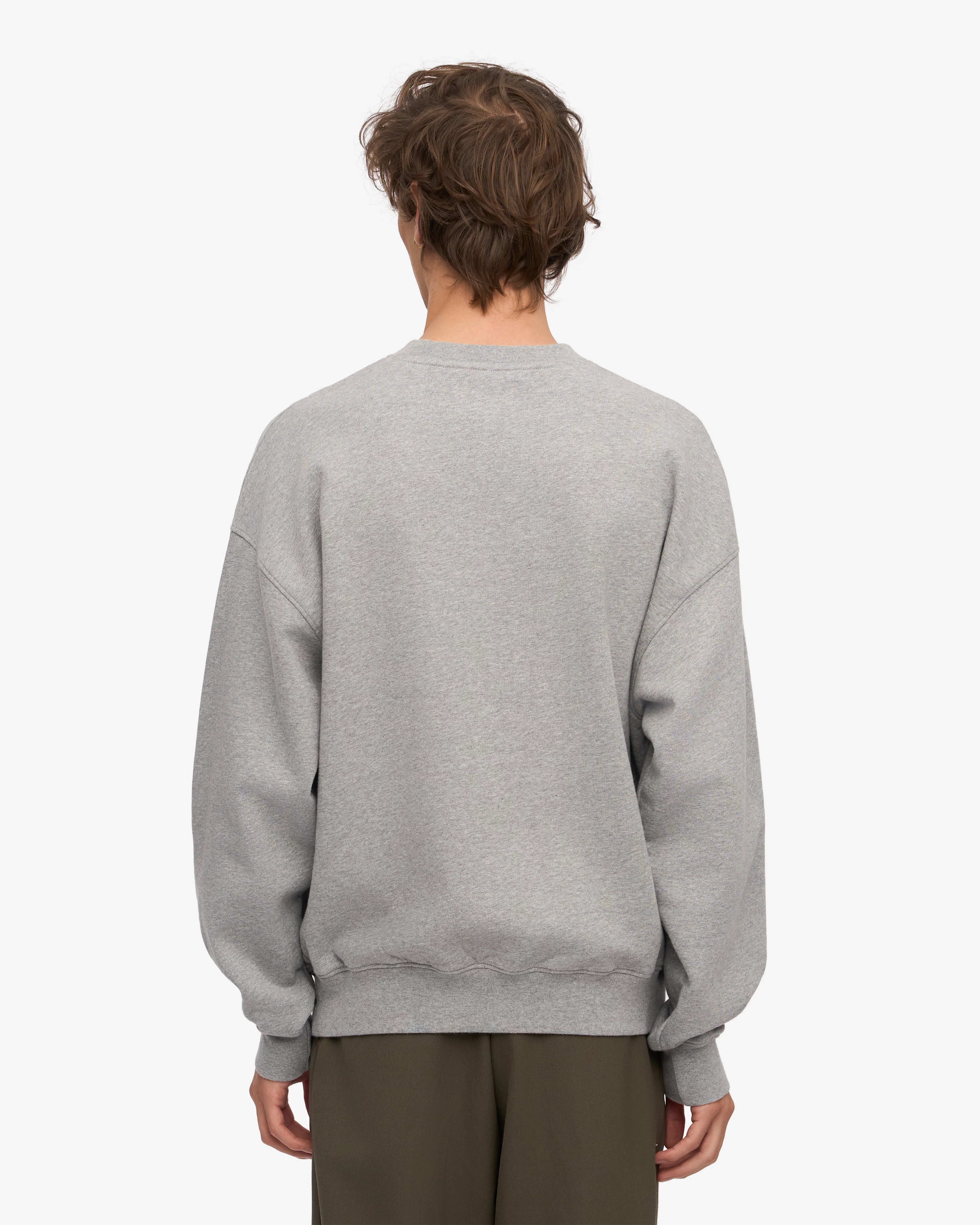 Organic Oversized Crew - Heather Grey