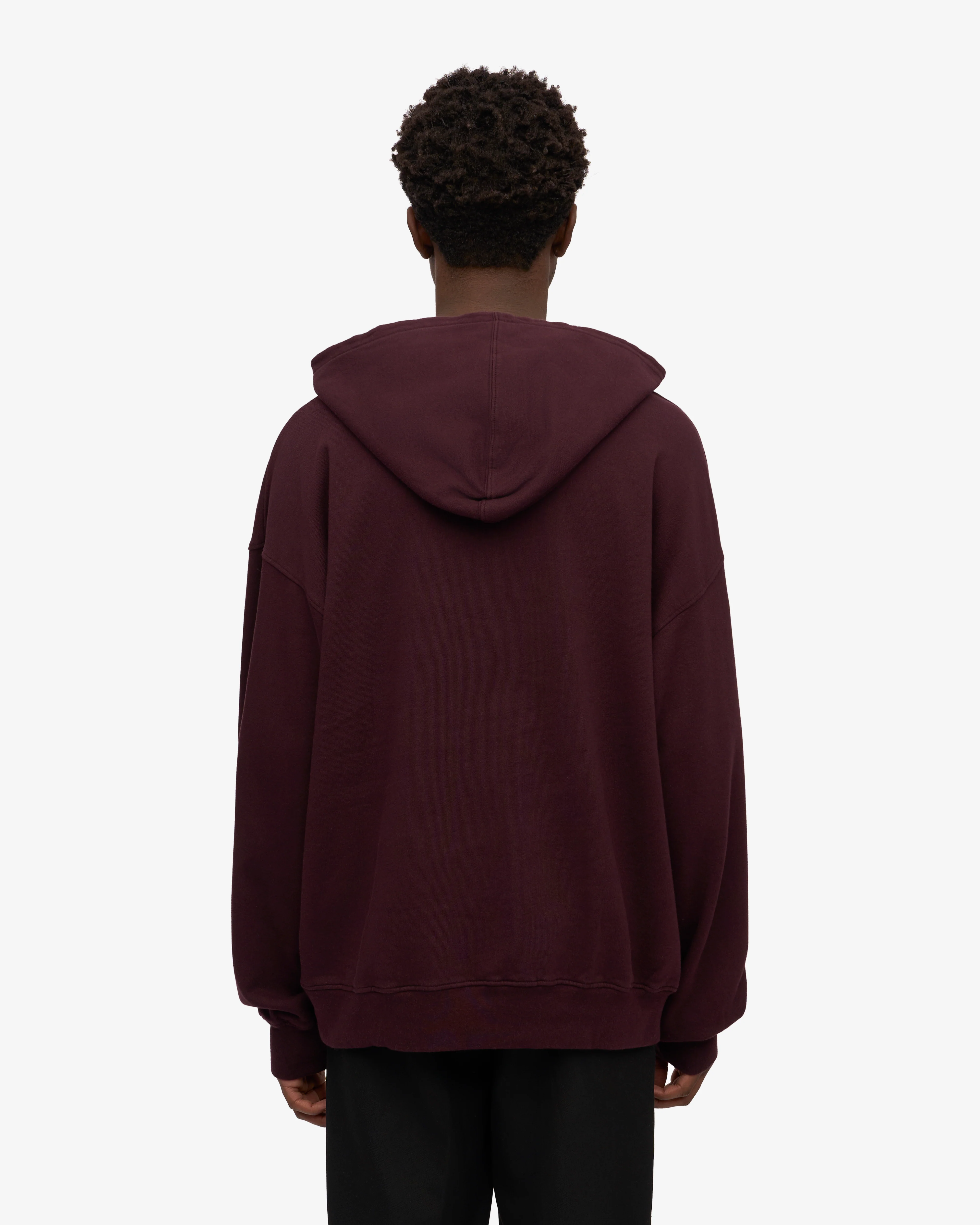 Organic Oversized Hood - Oxblood Red