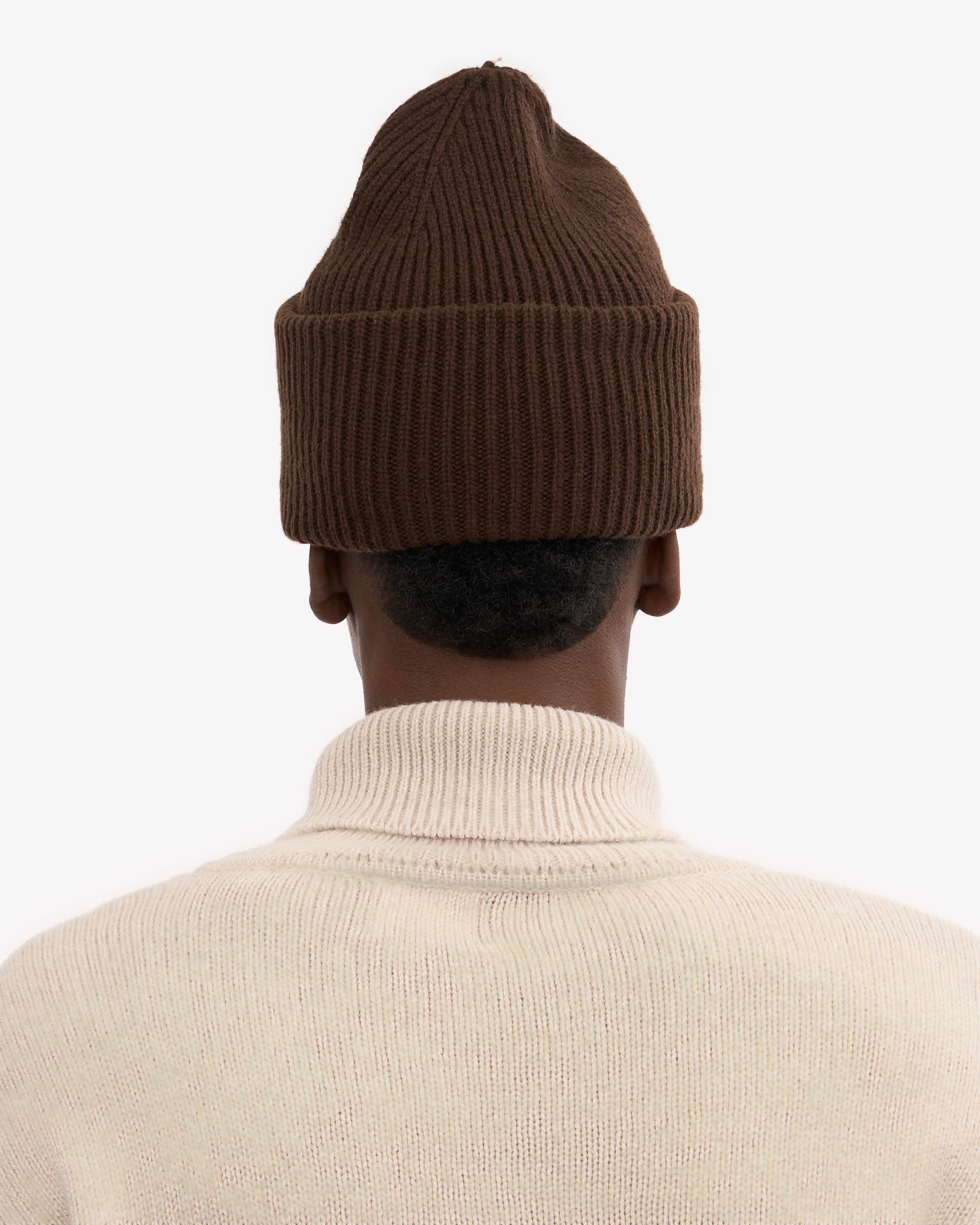 Merino Wool Hat - Coffee Brown
