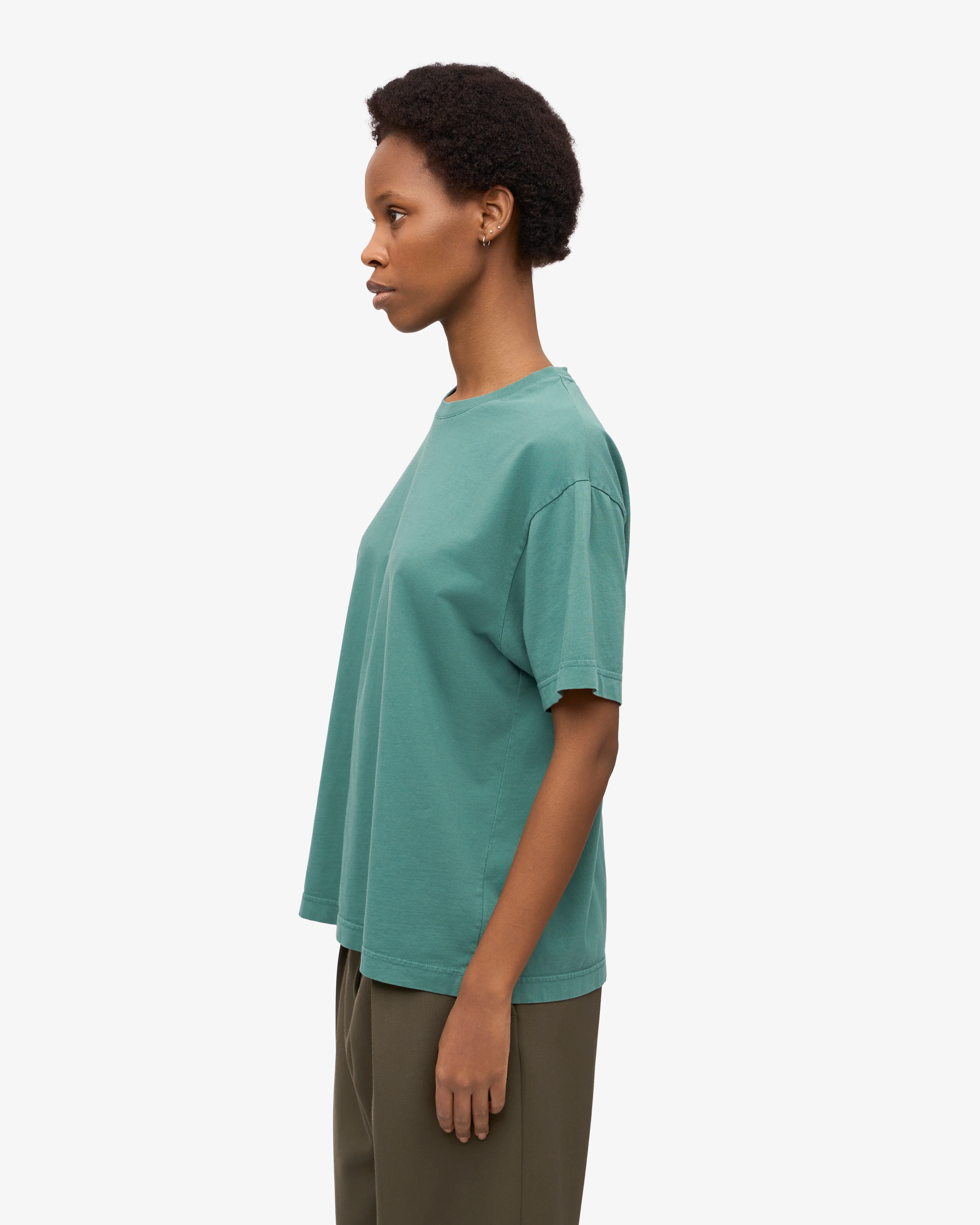 Oversized Organic T-Shirt - Pine Green