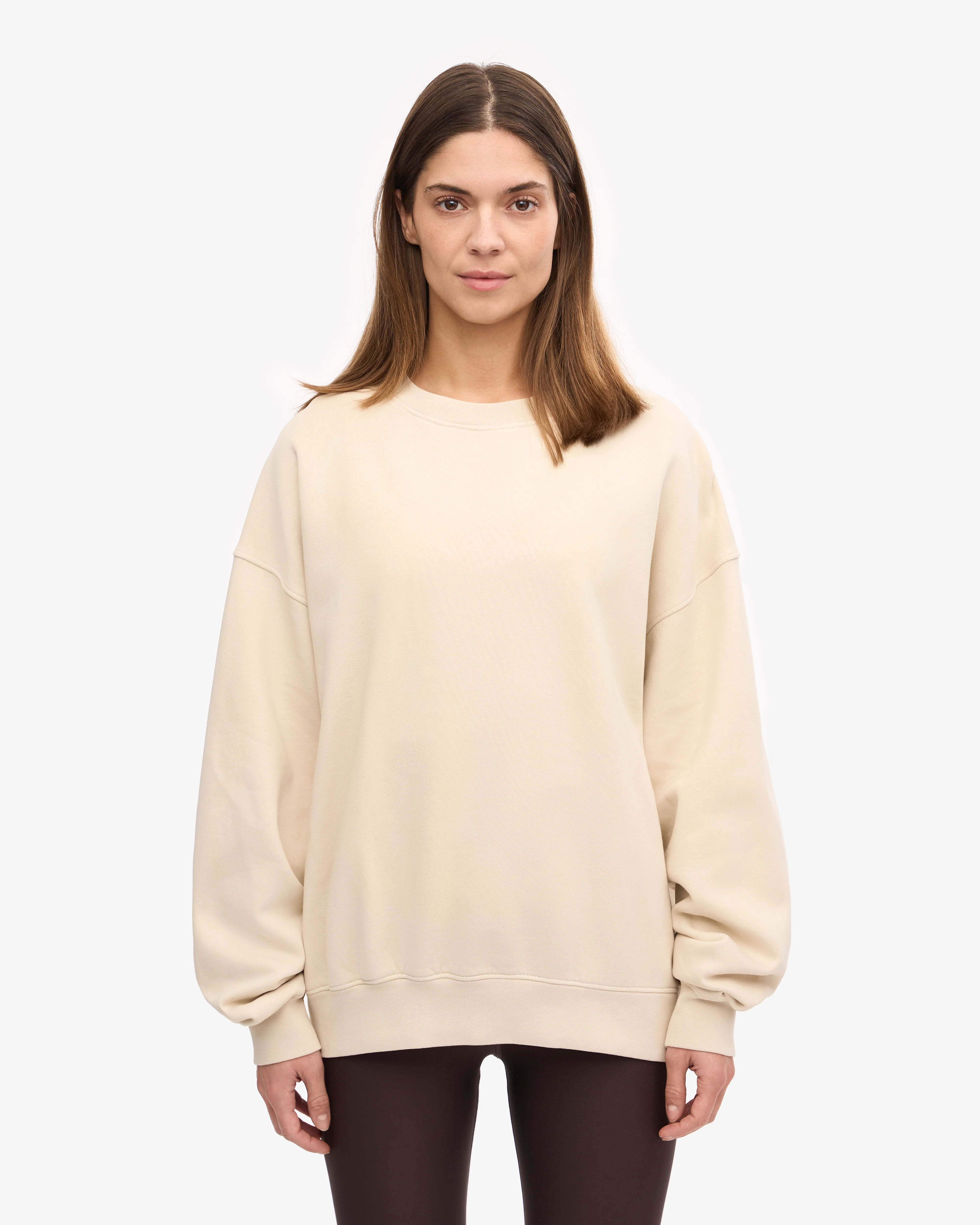 Organic Oversized Crew - Ivory White