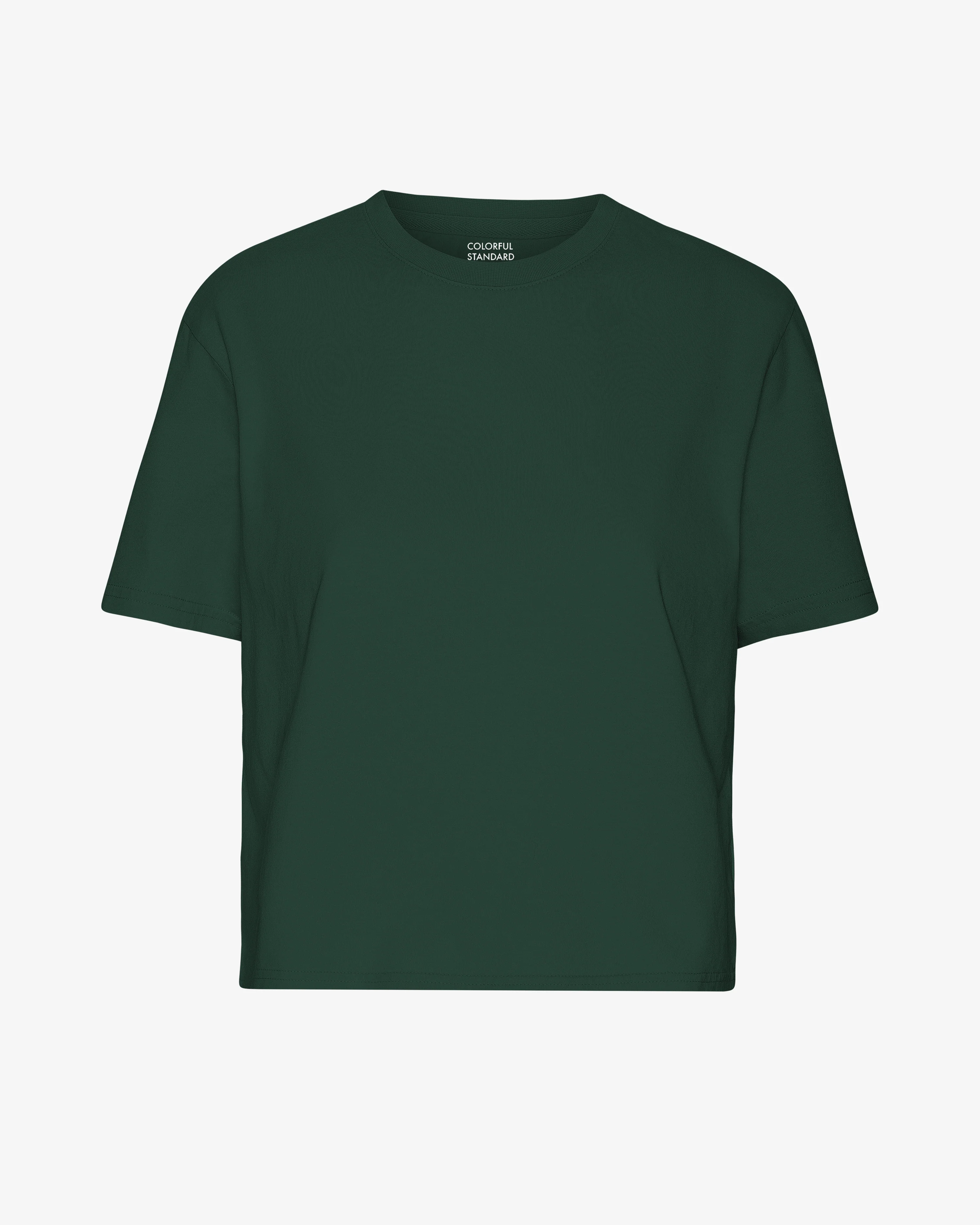 Organic Boxy Crop Tee - Emerald Green