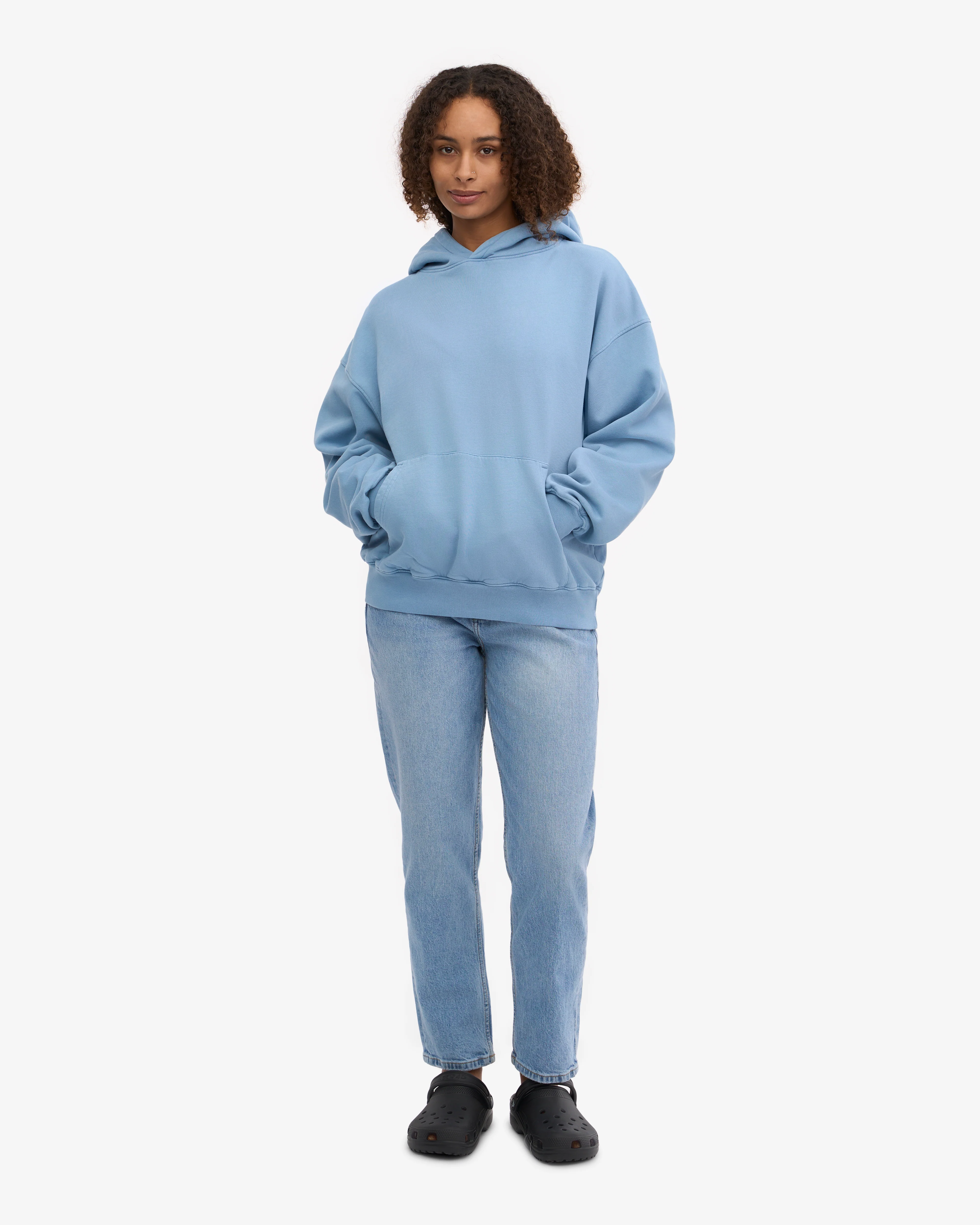 Organic Oversized Hood - Seaside Blue